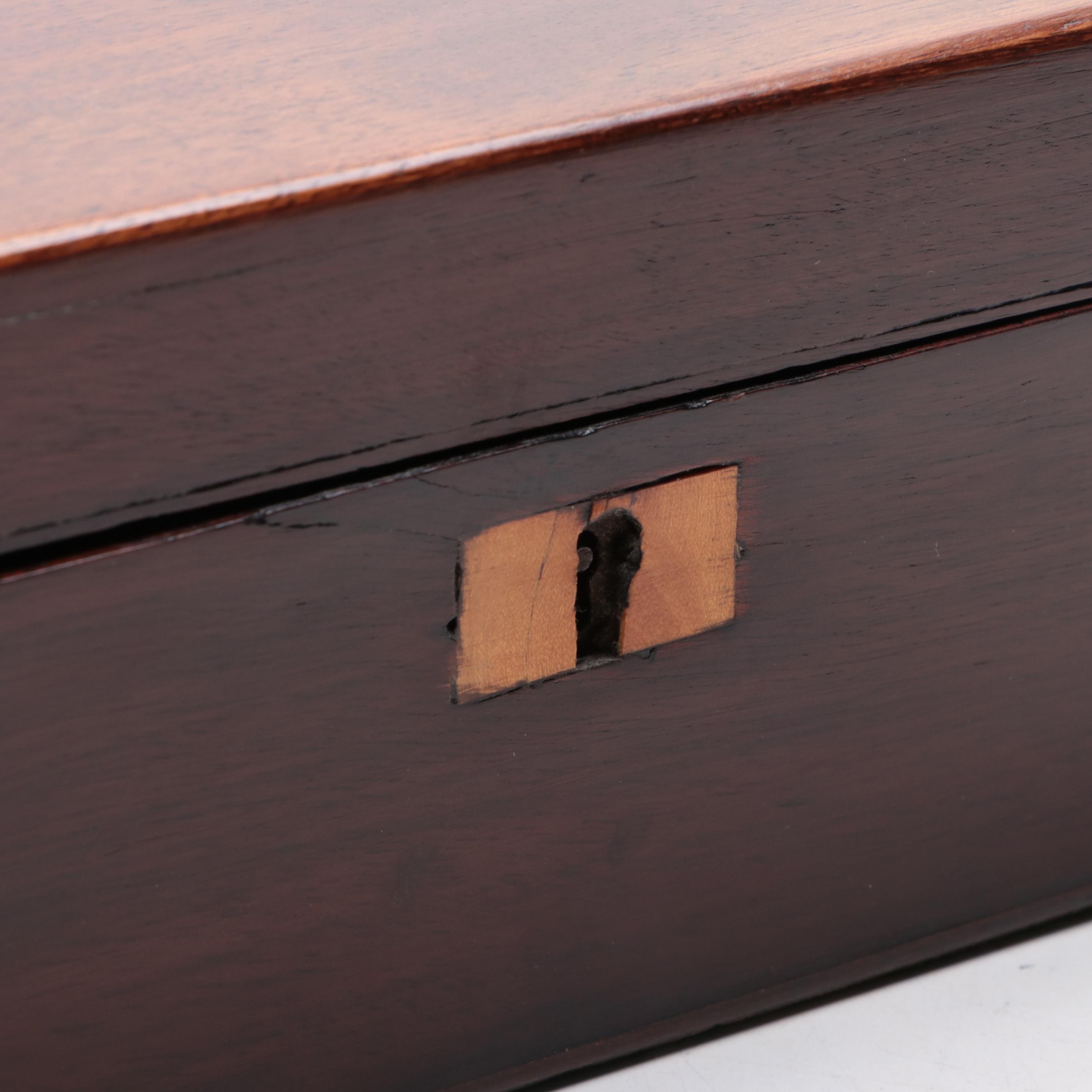 Victorian Mahogany Lap Desk, Late 19th Century