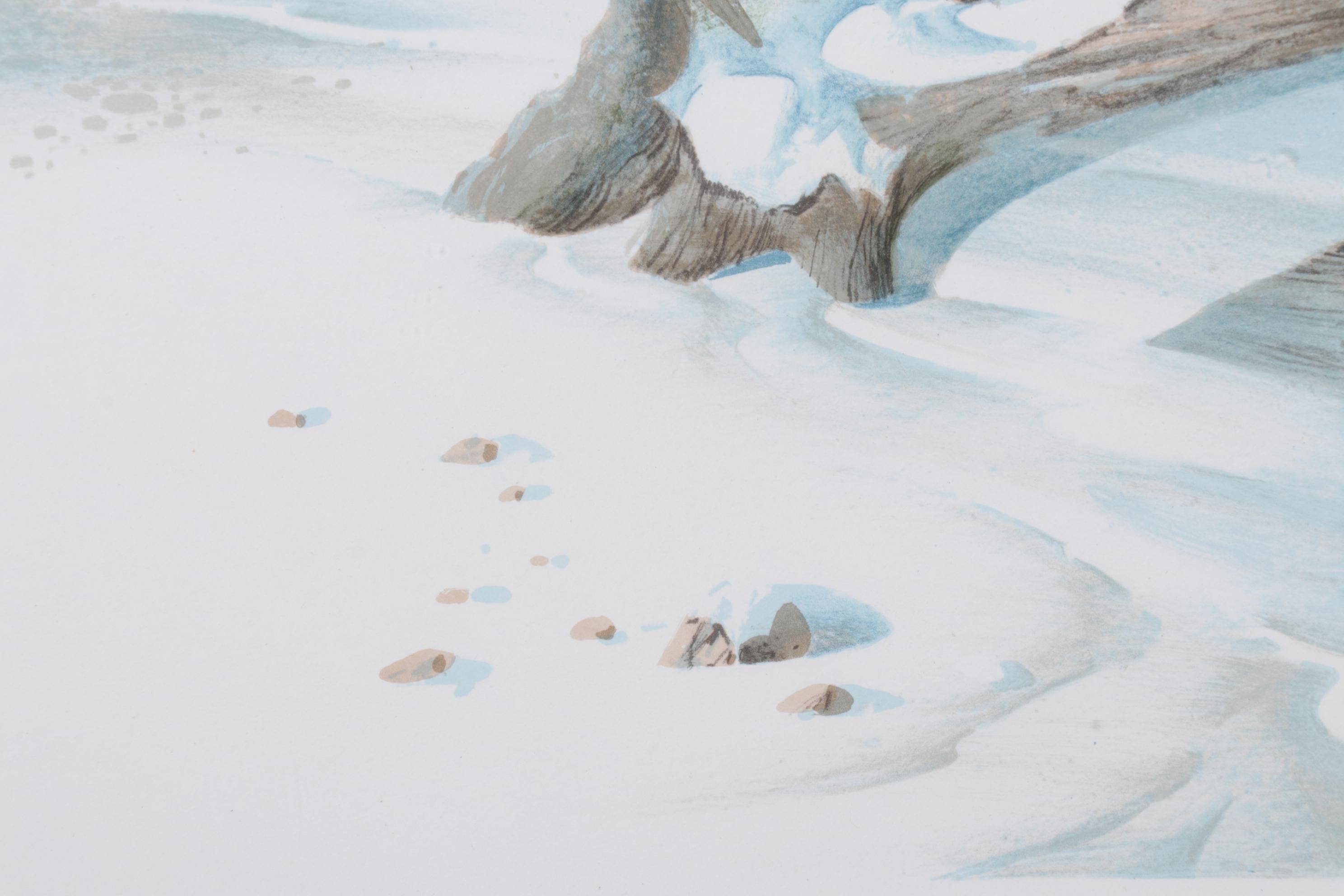 Tom Nicholas Color Lithograph "Along the Gulf Coast" and "Winter Beach," 1977