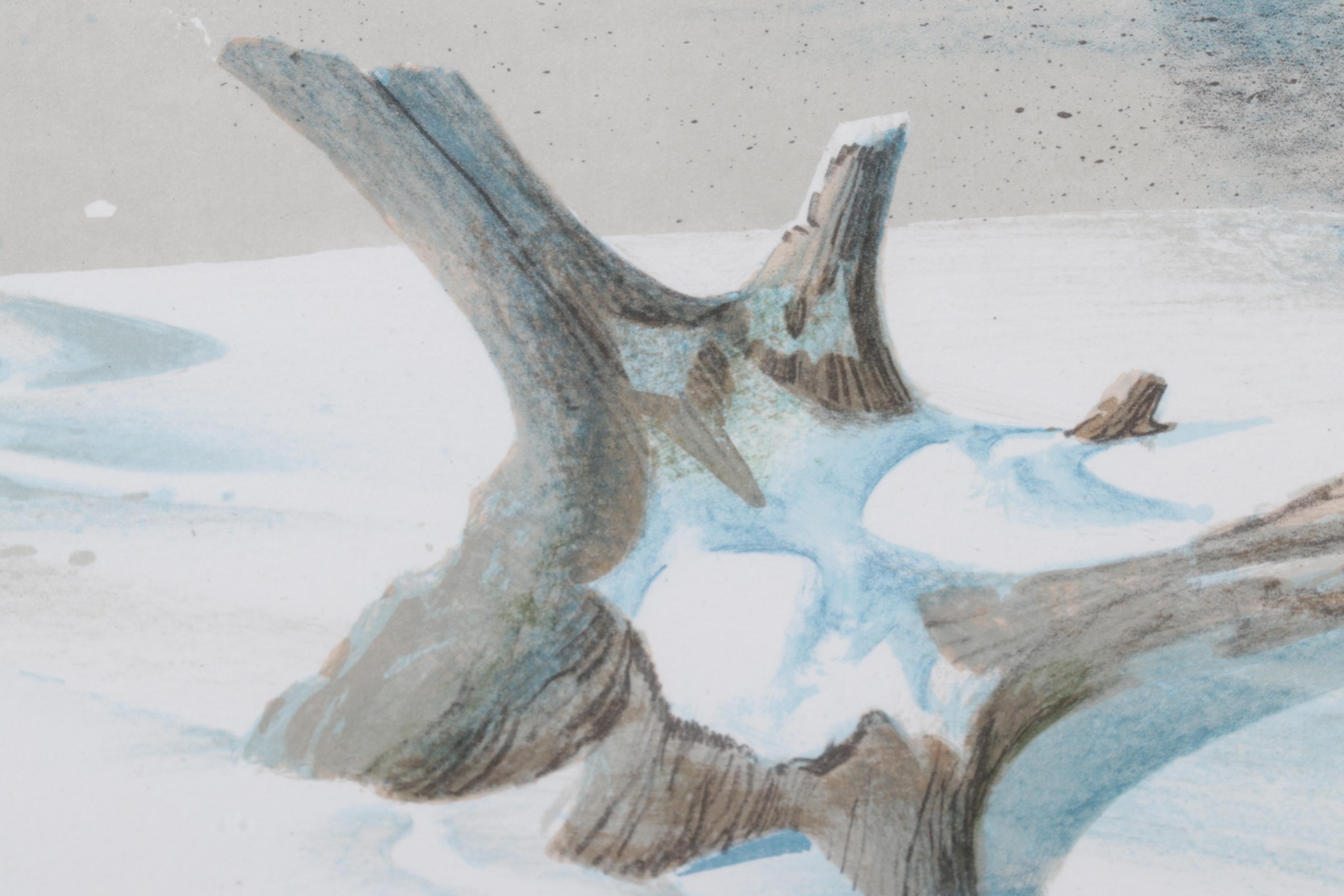 Tom Nicholas Color Lithograph "Along the Gulf Coast" and "Winter Beach," 1977