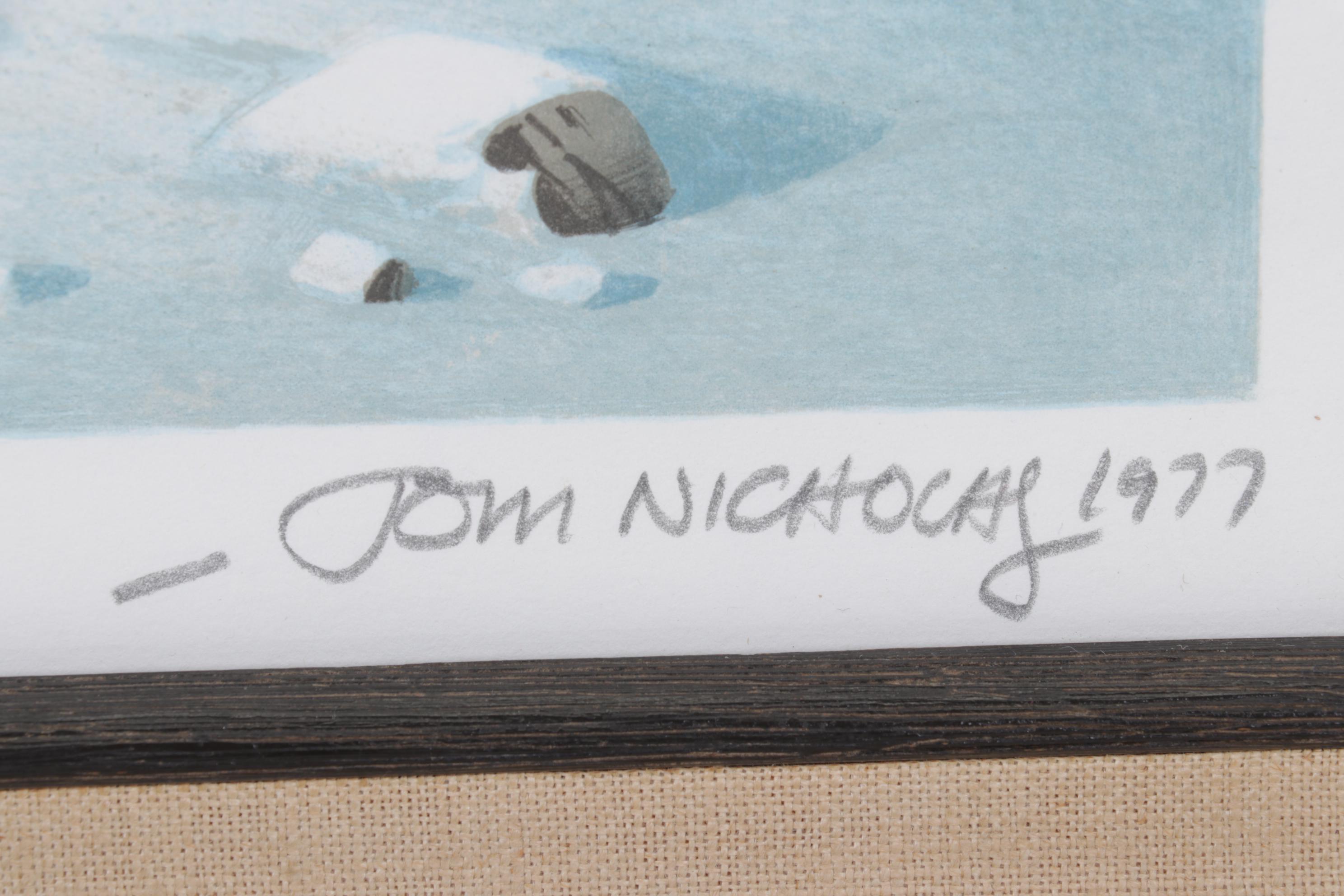 Tom Nicholas Color Lithograph "Along the Gulf Coast" and "Winter Beach," 1977