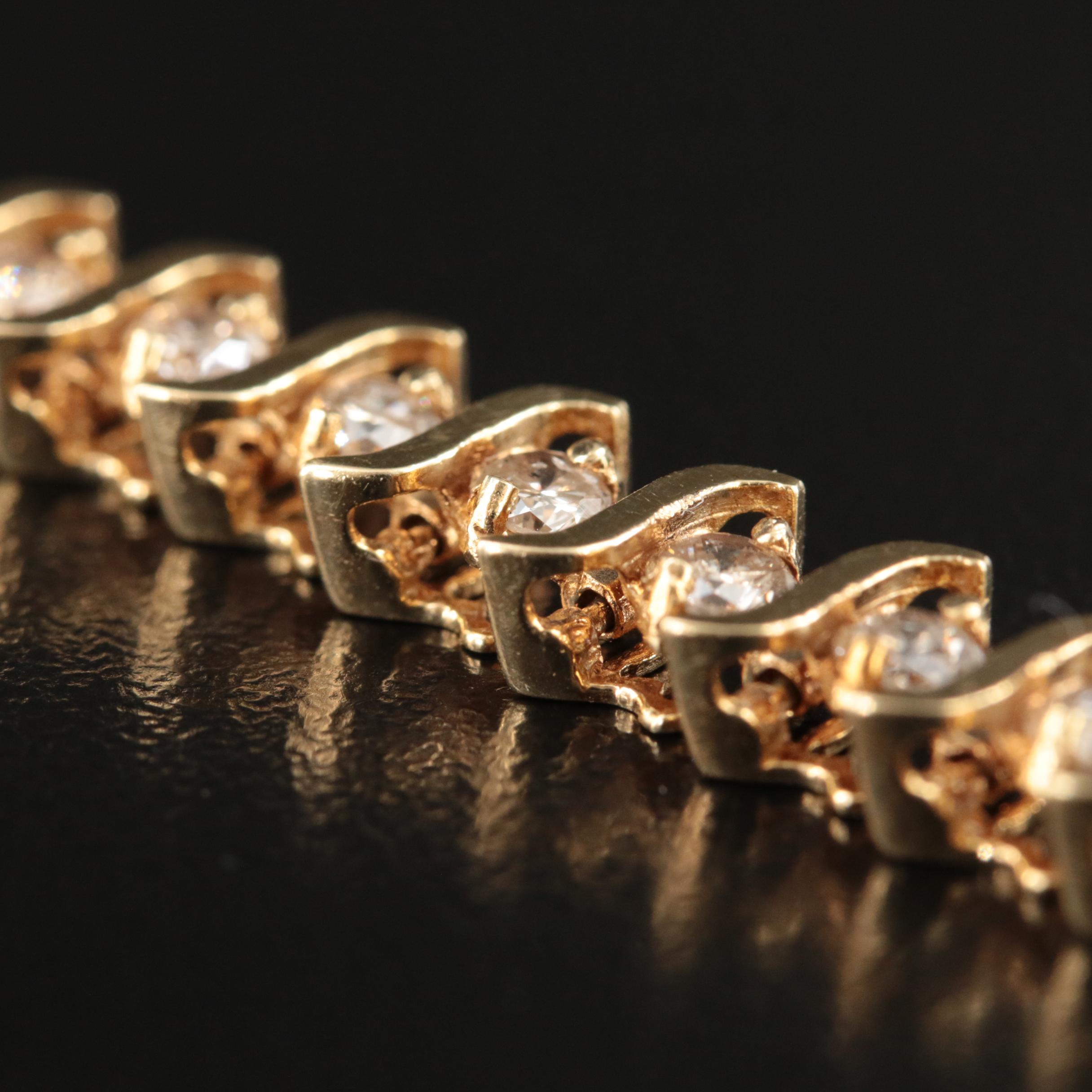 14K 3.96 CTW Diamond "S" Link Bracelet