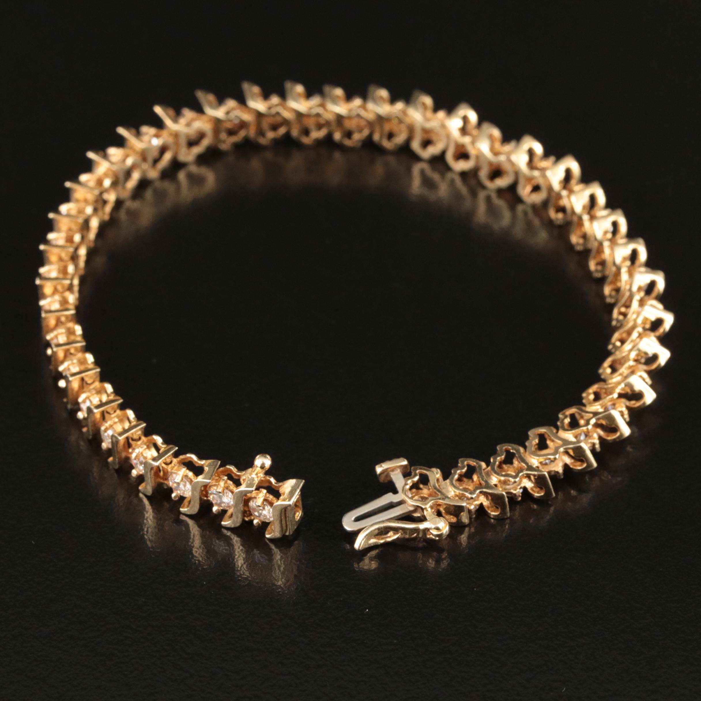 14K 3.96 CTW Diamond "S" Link Bracelet