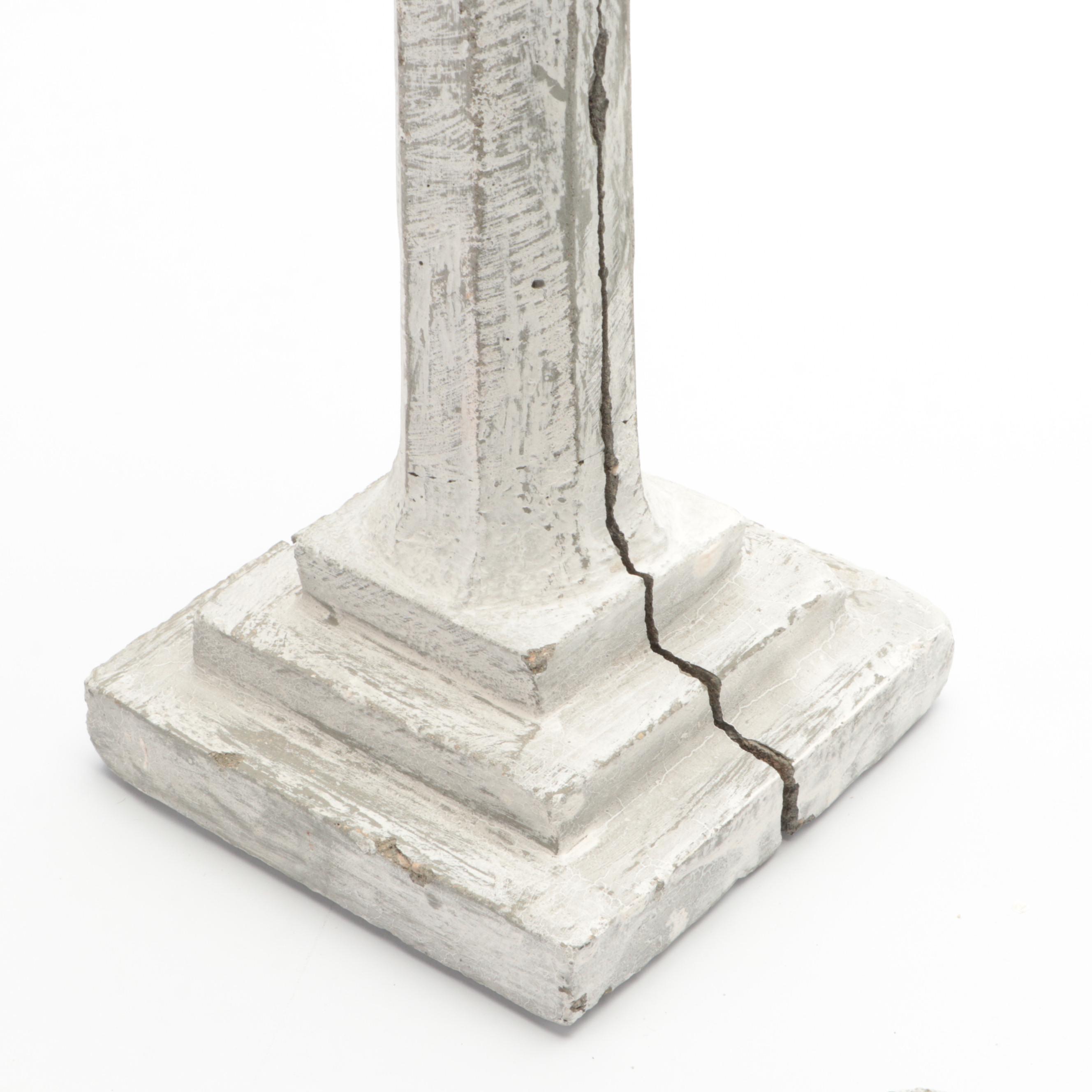 Indian Pillar Models in Distressed White Finish