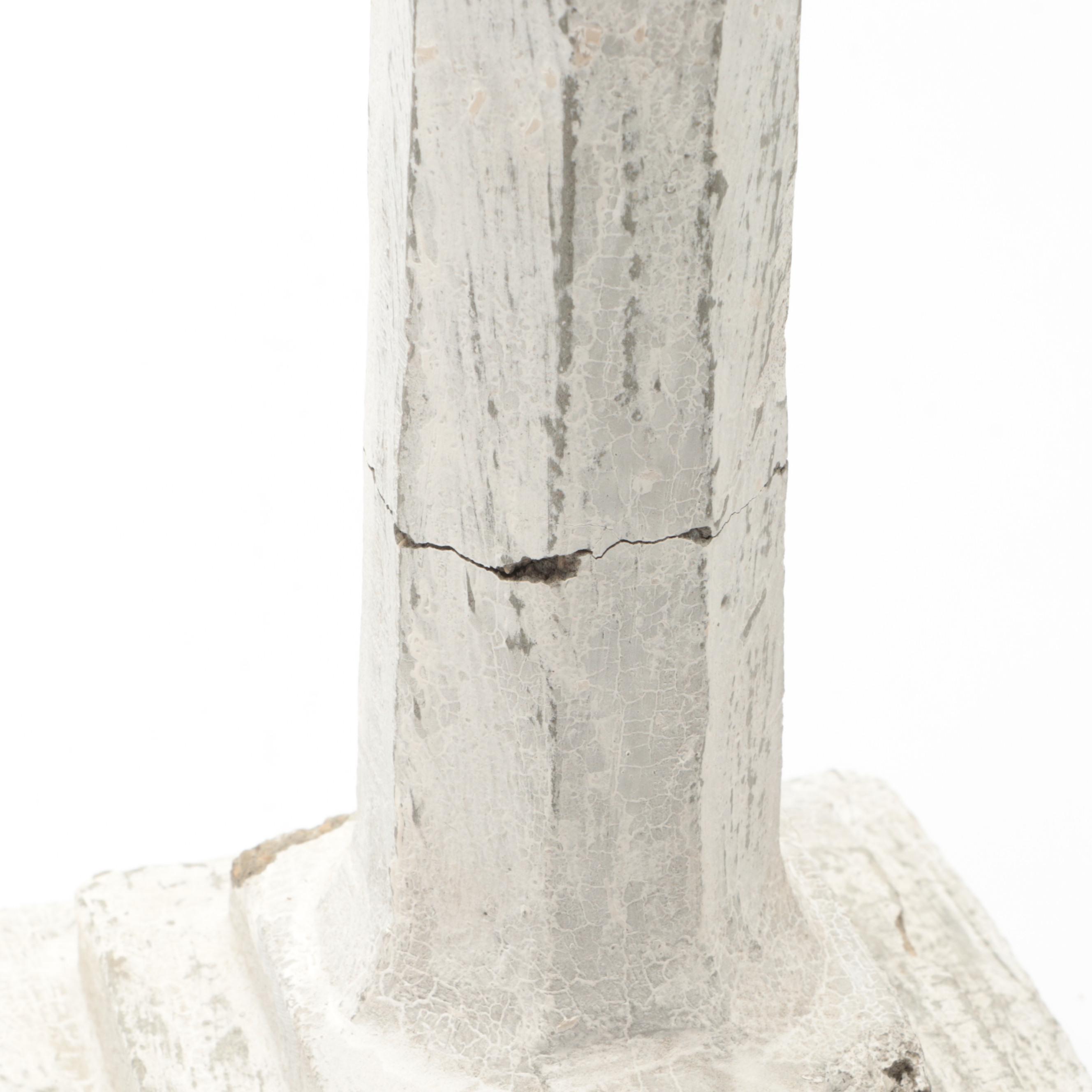 Indian Pillar Models in Distressed White Finish