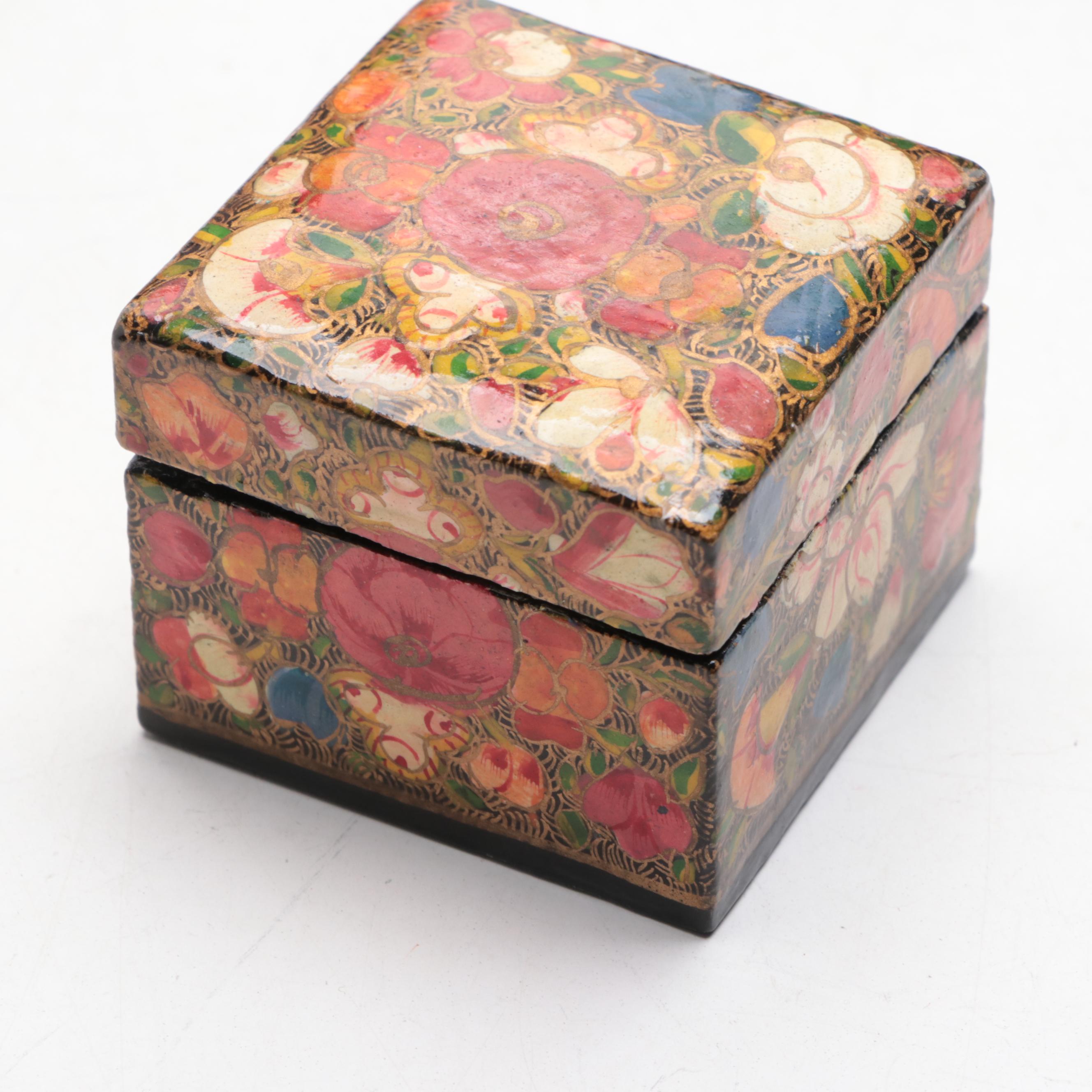 Russian Lacquerware Boxes with Other Folk Art Dolls