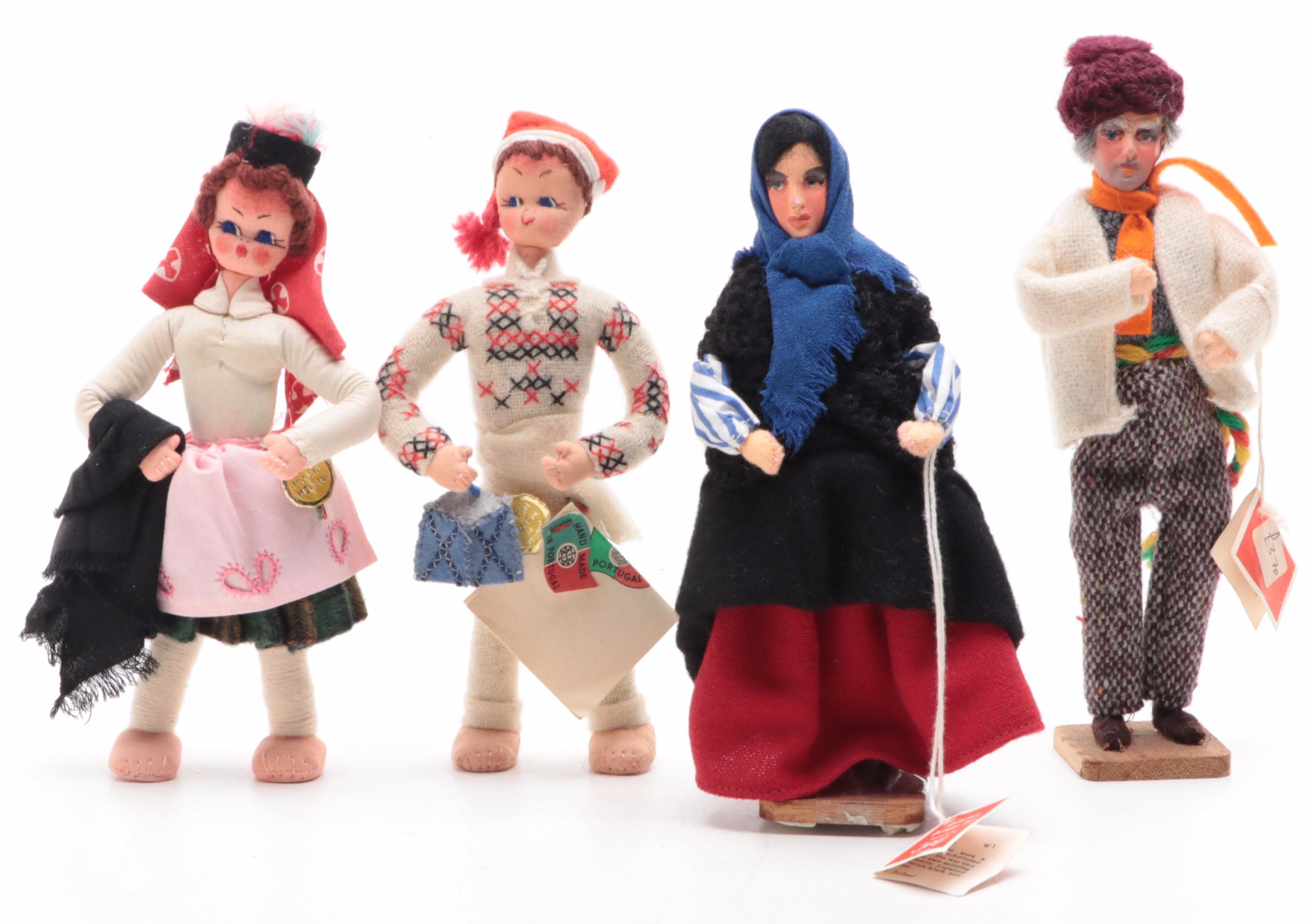 Russian Lacquerware Boxes with Other Folk Art Dolls