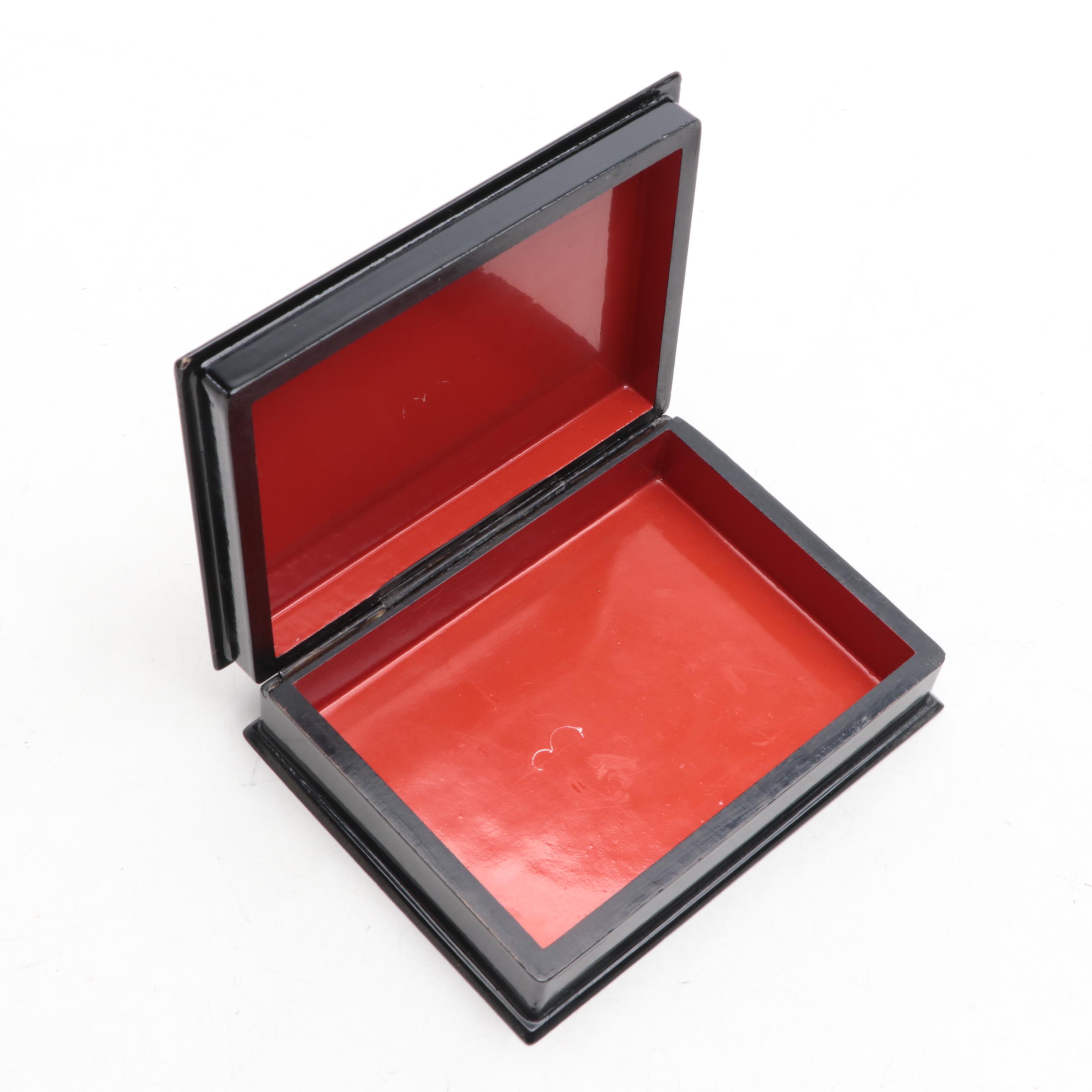 Russian Lacquerware Boxes with Other Folk Art Dolls