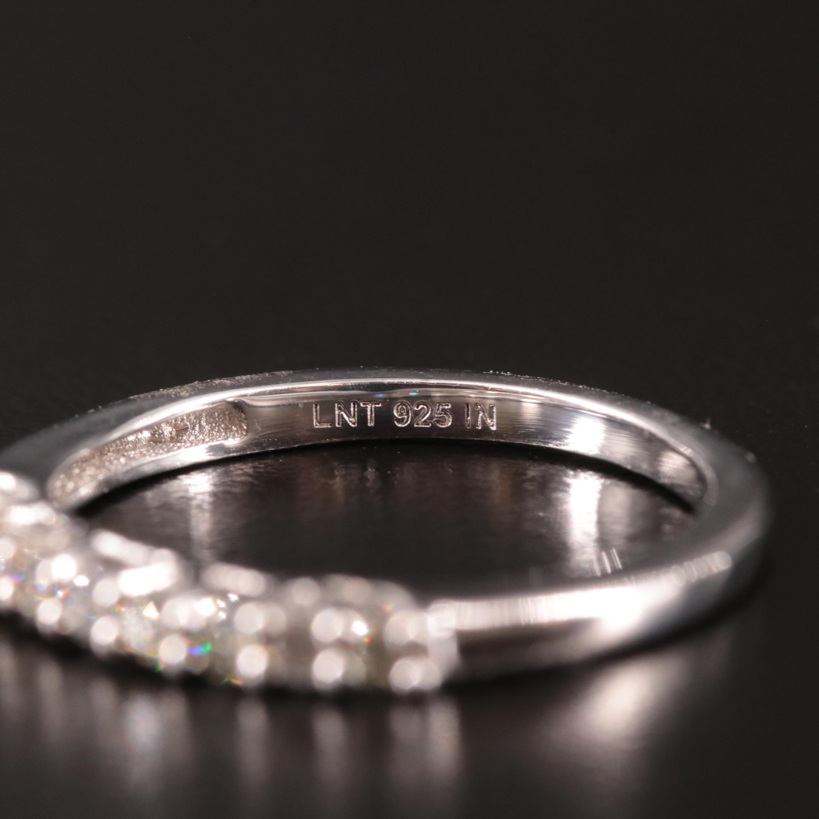 Sterling Diamond Nine Stone Ring