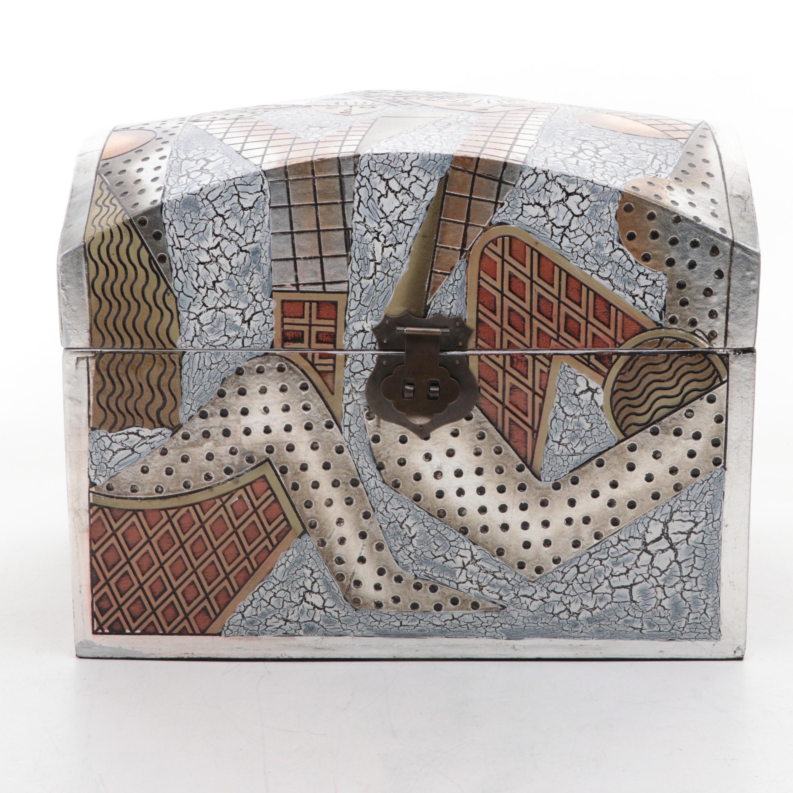 Alexander Kalifano Geomtric Box with Artmax Sgraffito Vase