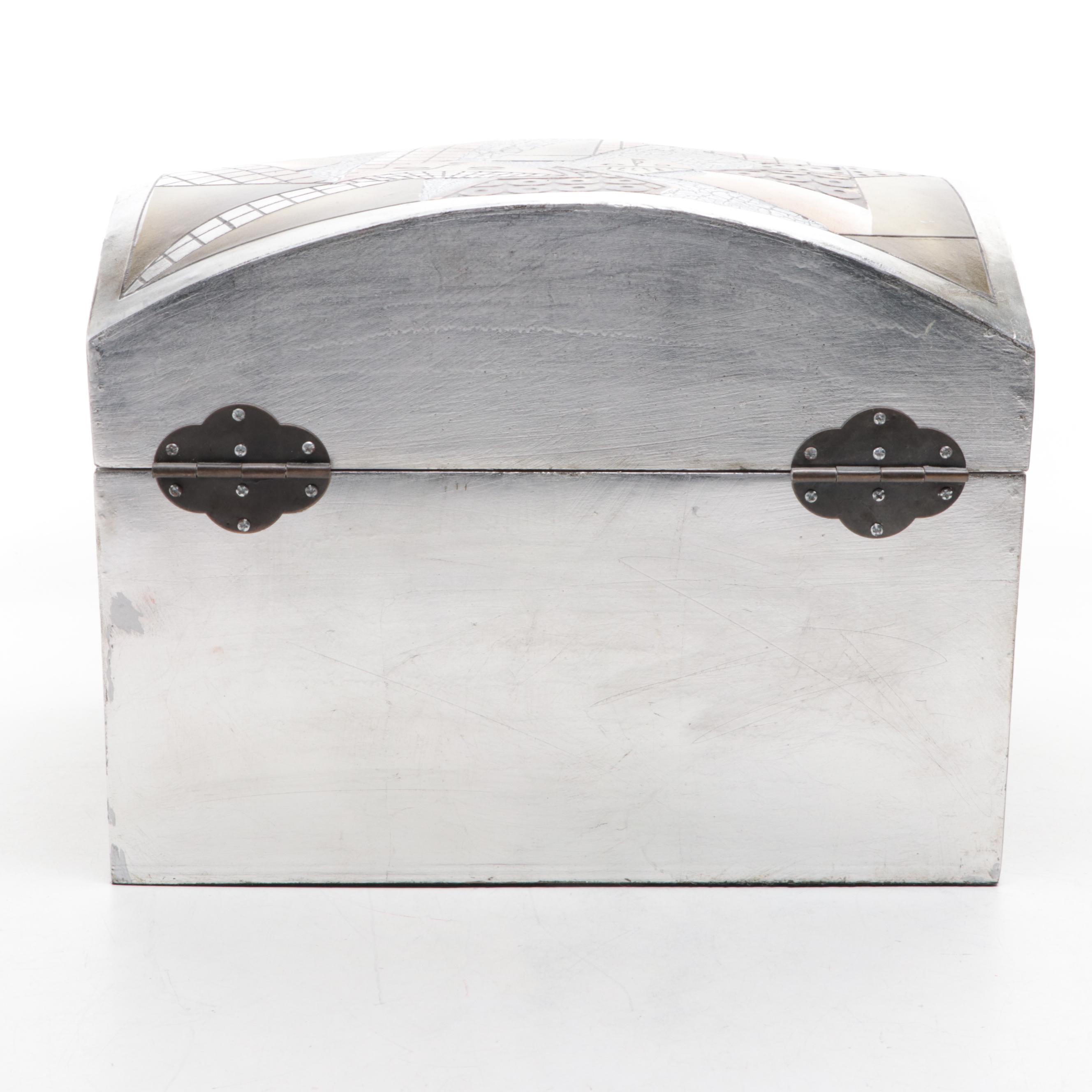 Alexander Kalifano Geomtric Box with Artmax Sgraffito Vase