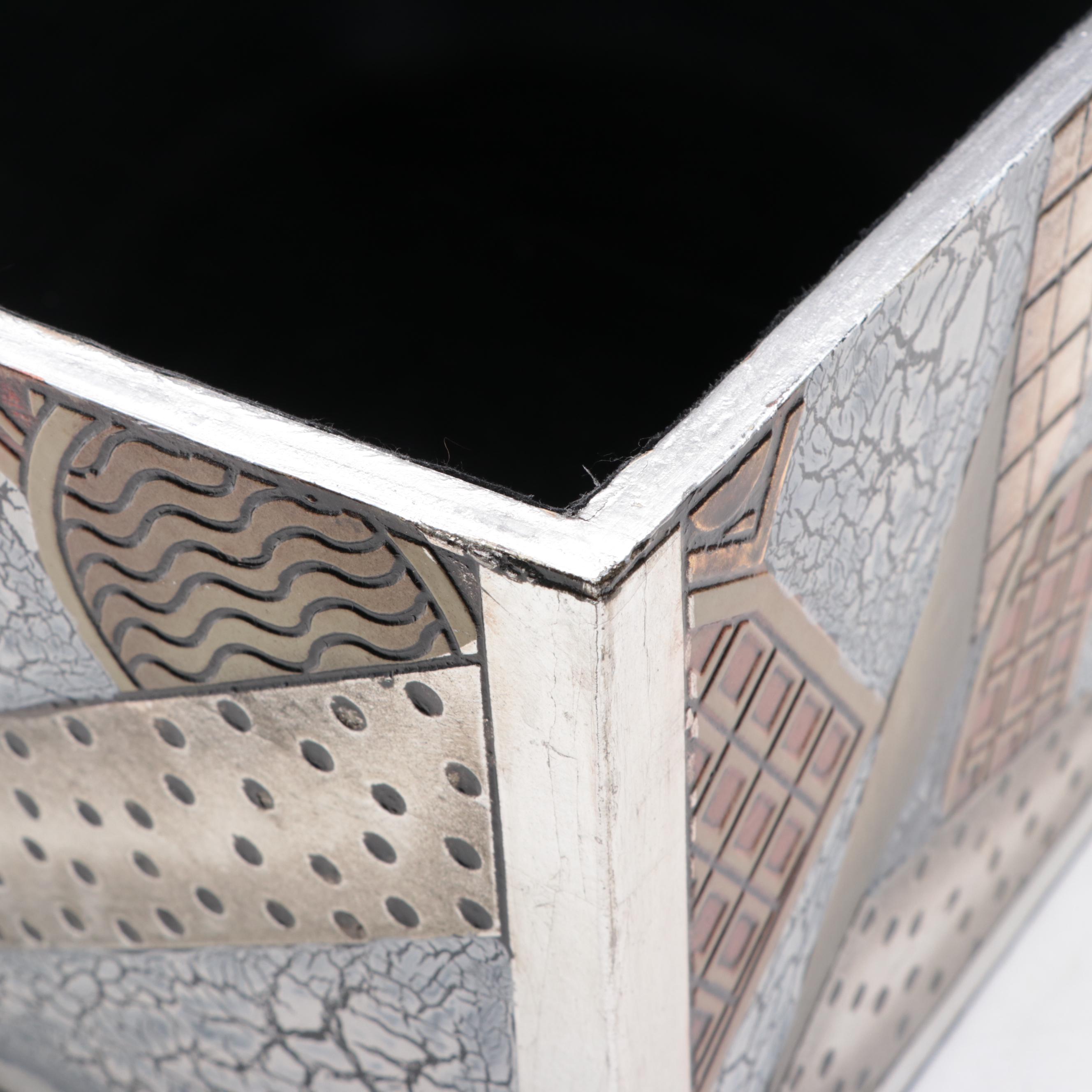 Alexander Kalifano Geomtric Box with Artmax Sgraffito Vase