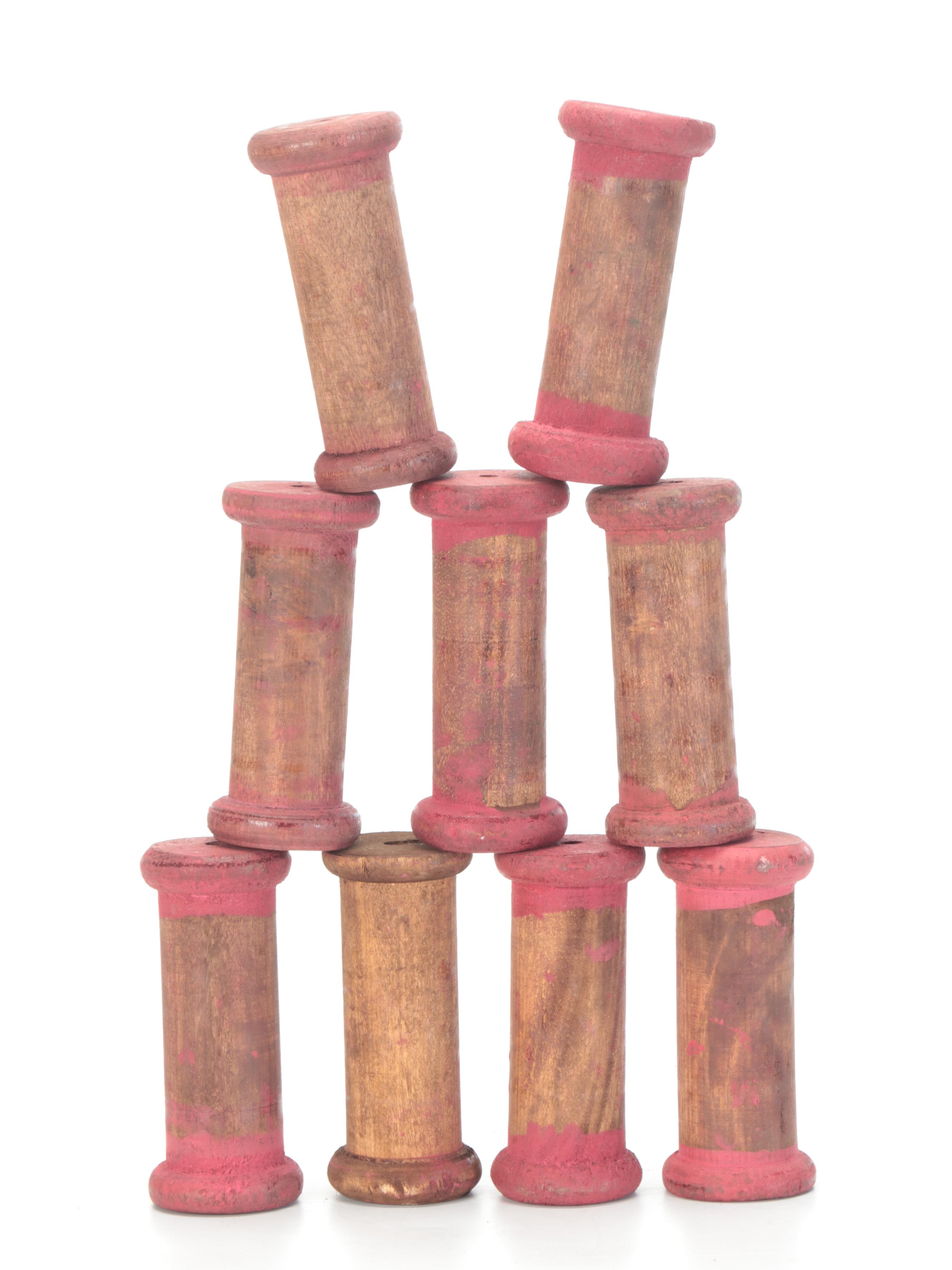 Wooden Spools and Crate, 20th Century