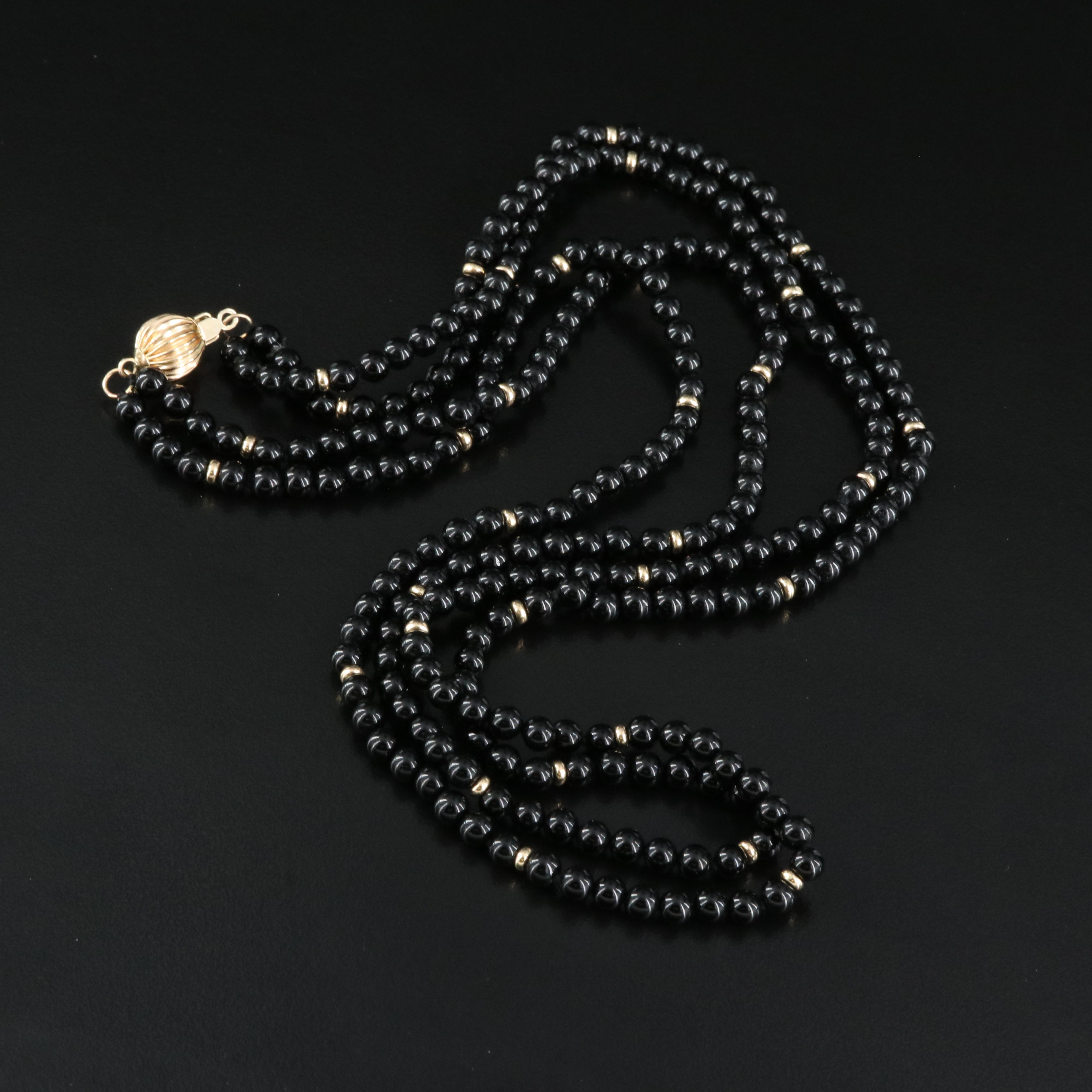 14K Black Onyx Necklace