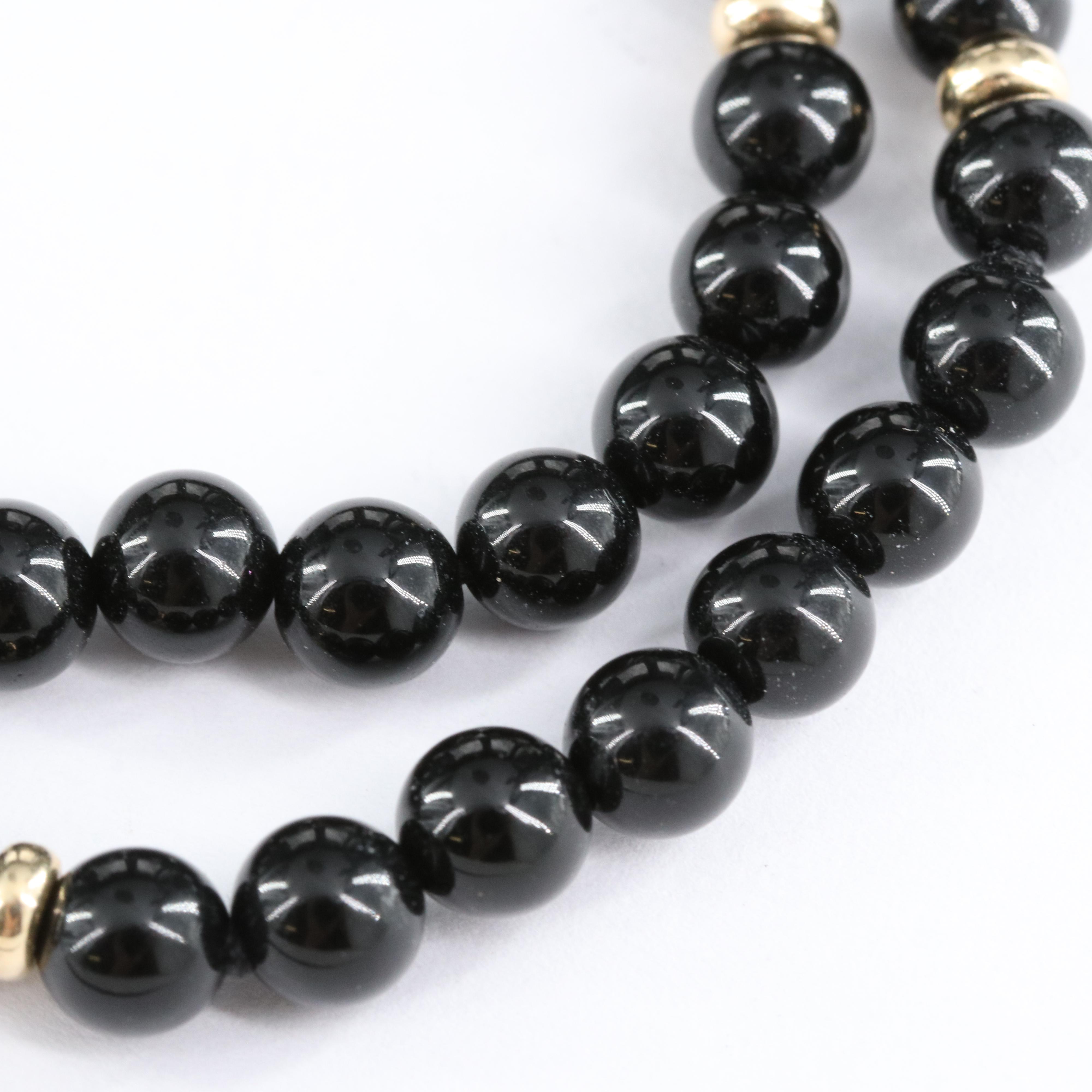14K Black Onyx Necklace