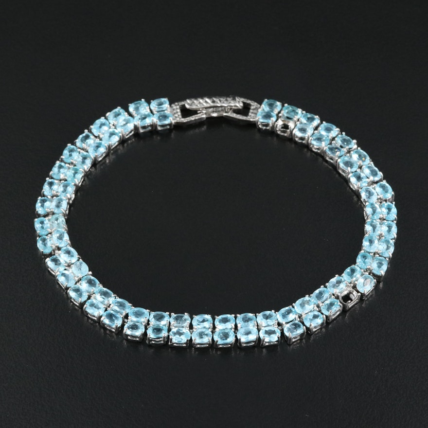 Sterling Apatite Bracelet