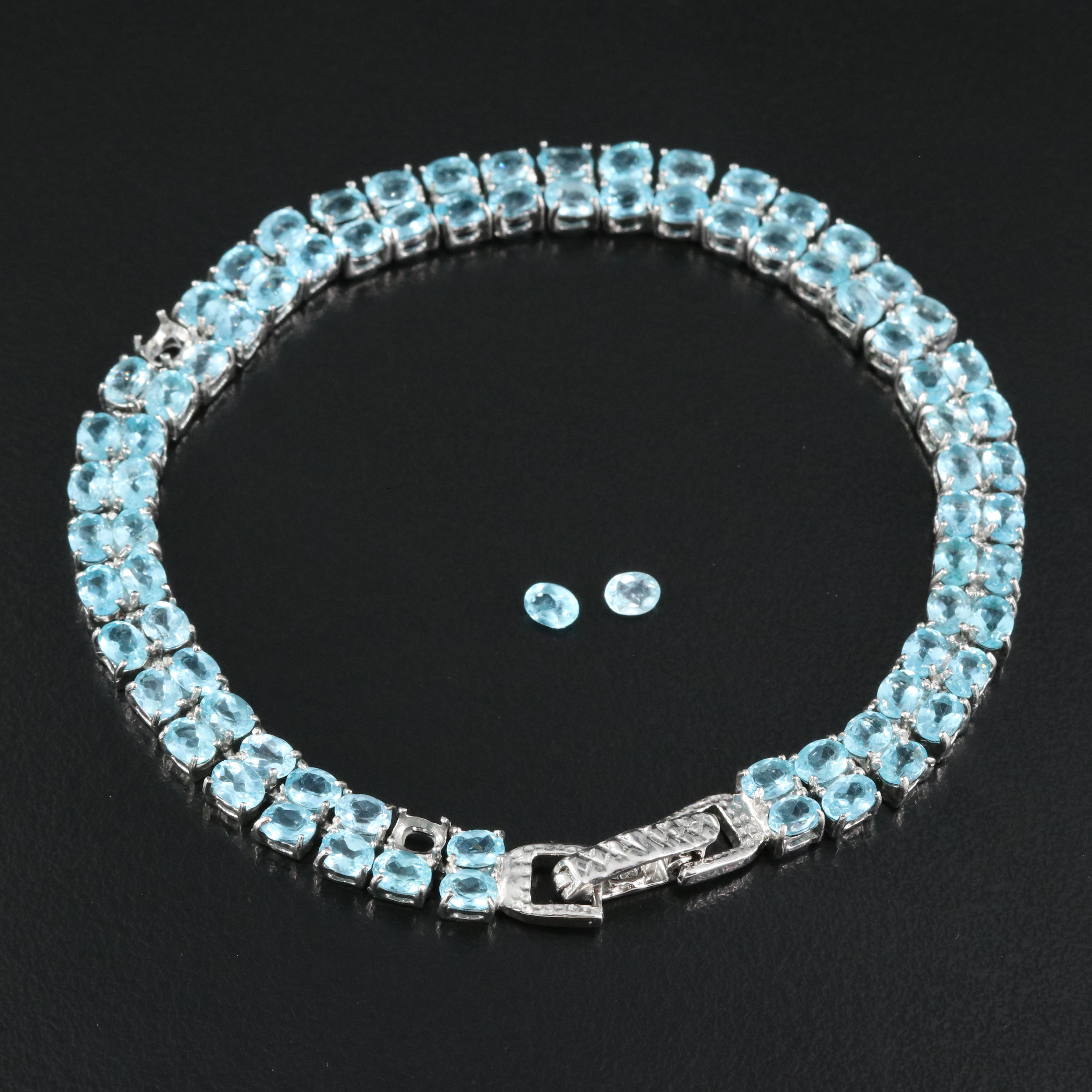 Sterling Apatite Bracelet