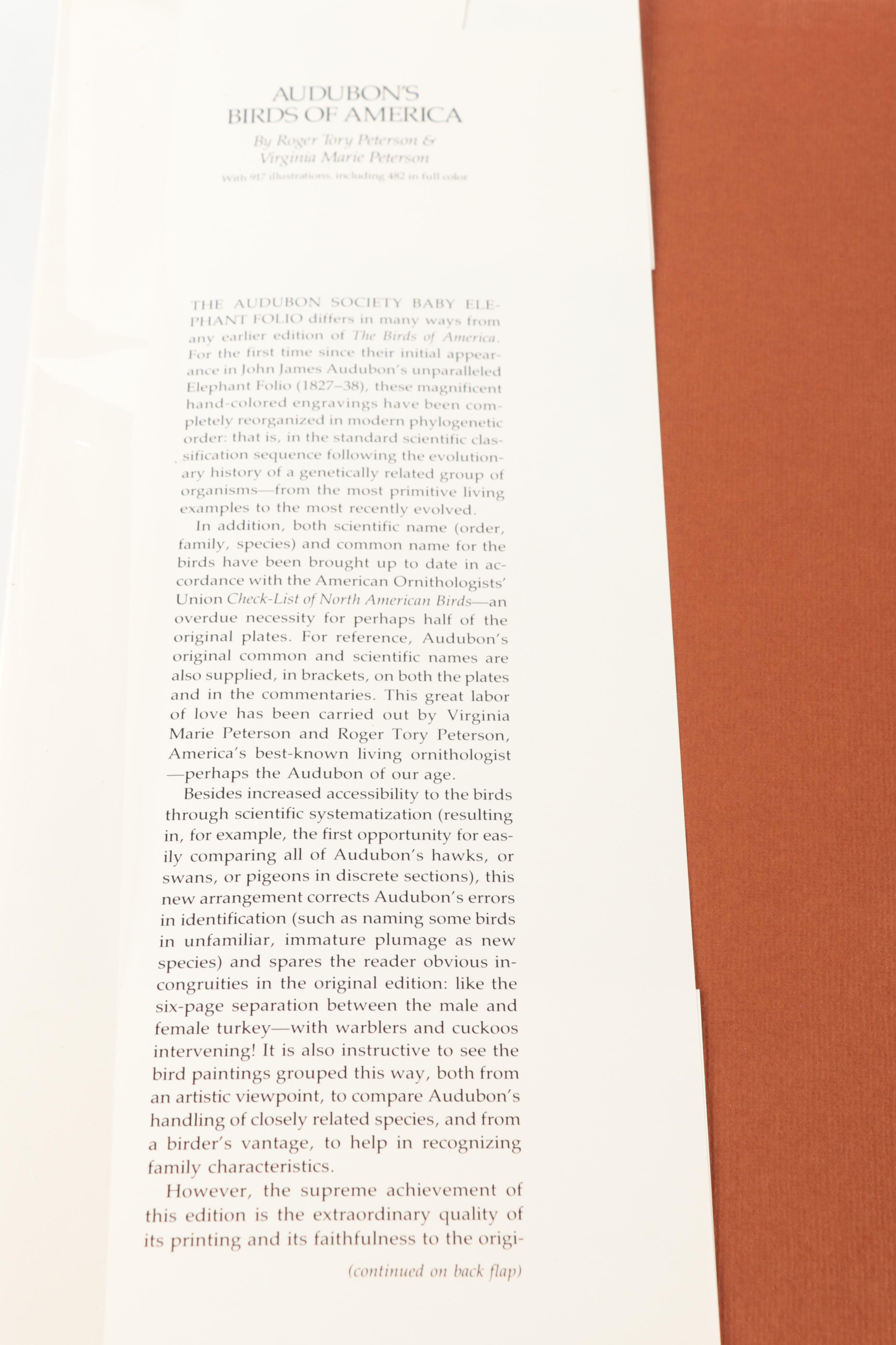 Double Signed "Audubon's Birds of America" Baby Elephant Folio by the Petersons