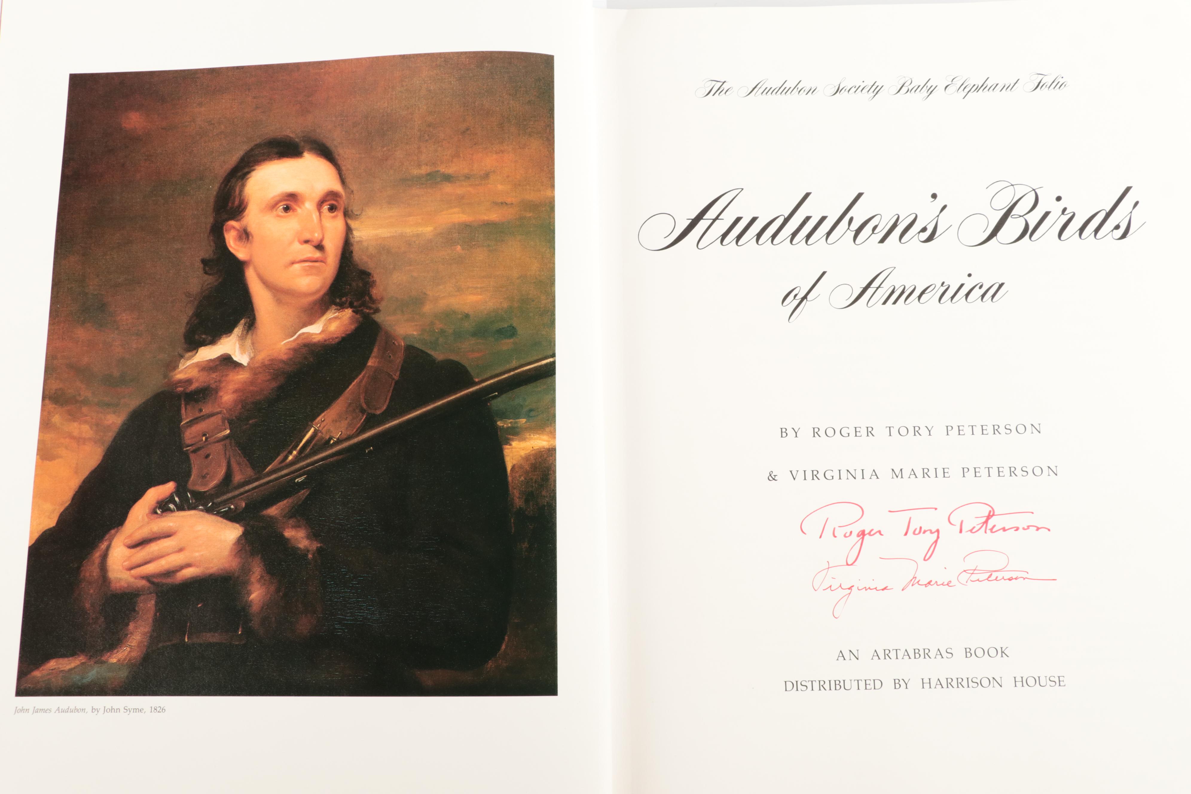 Double Signed "Audubon's Birds of America" Baby Elephant Folio by the Petersons
