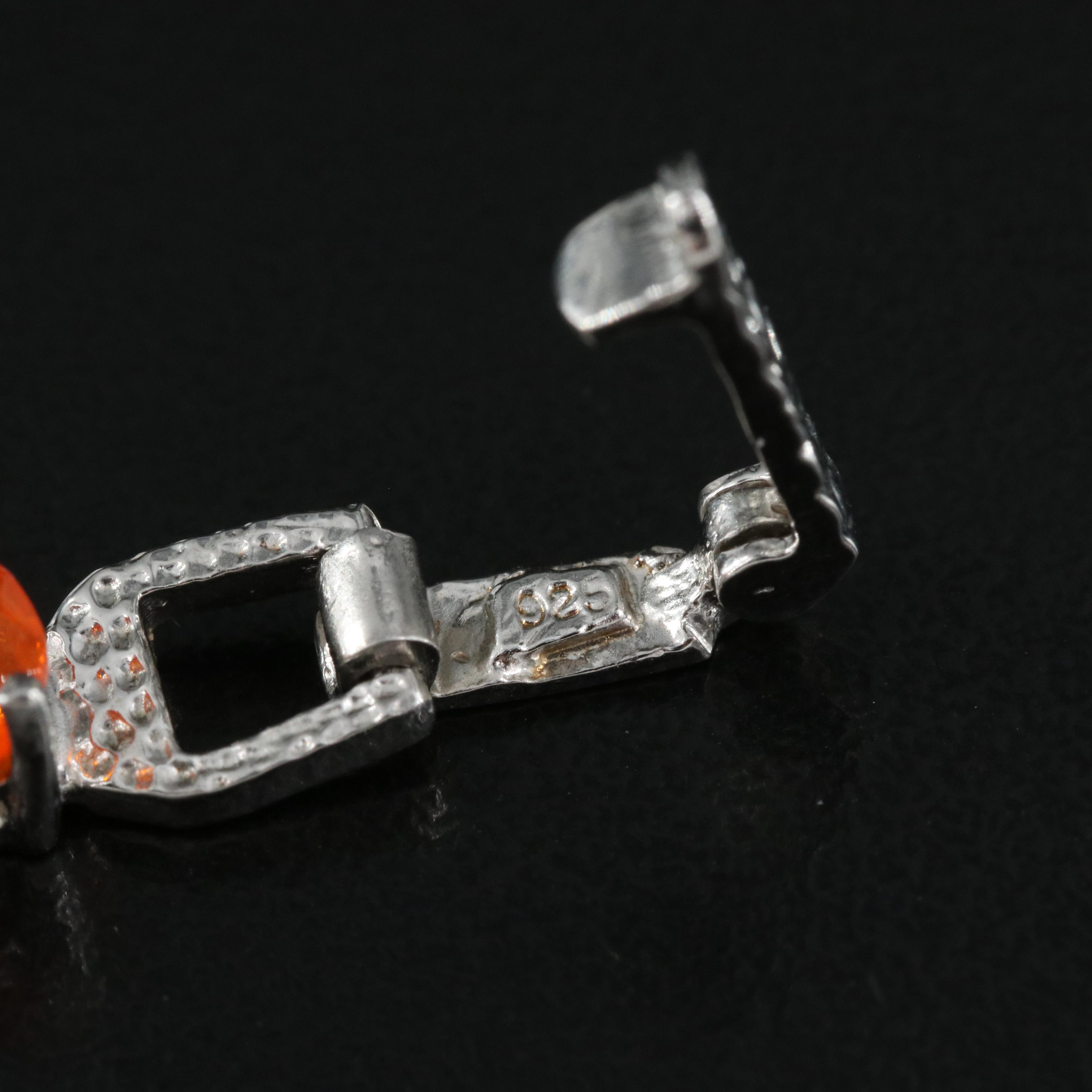 Sterling Fire Opal Bracelet