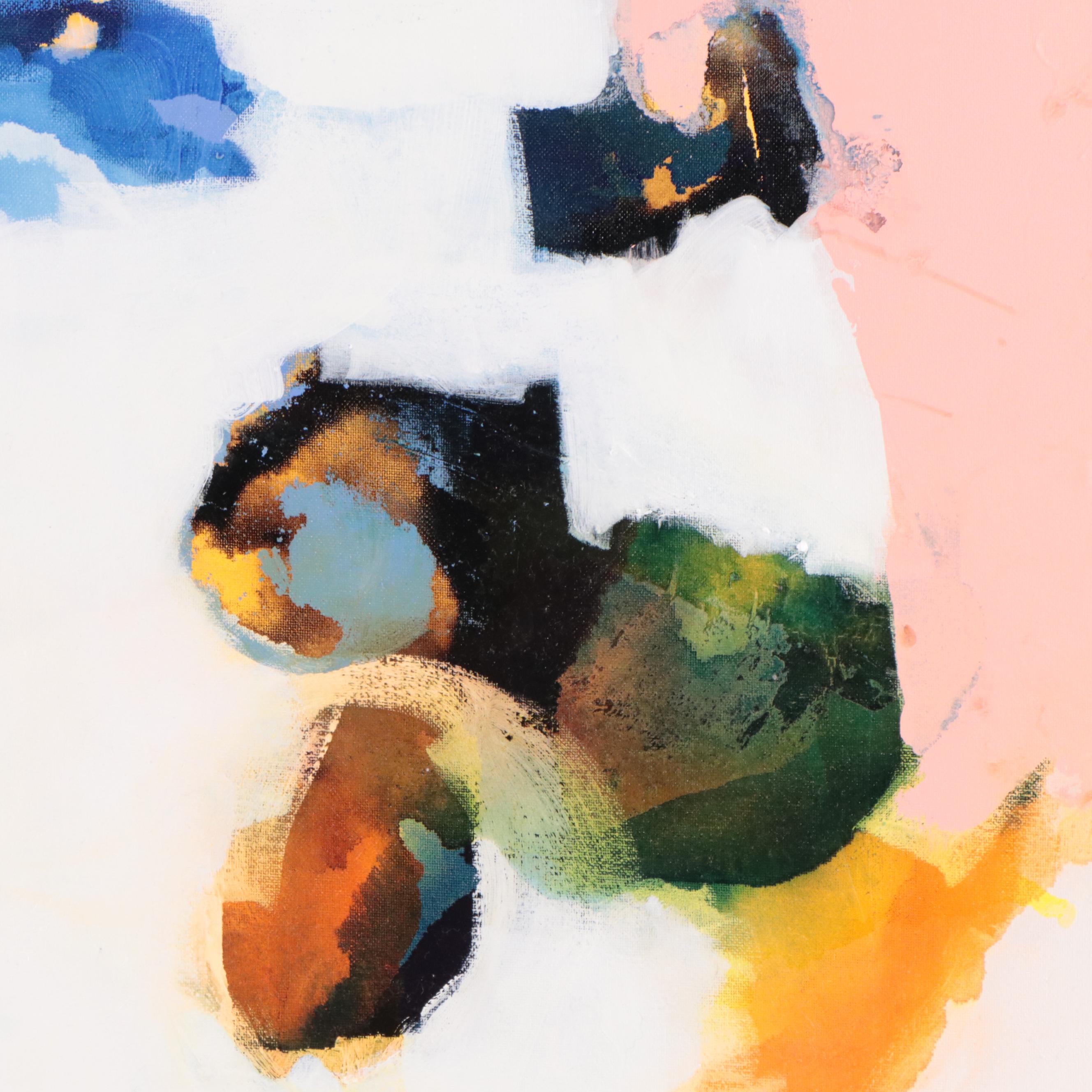 Milagros Pongo Mixed Media Painting "Avan Garnd," 21st Century