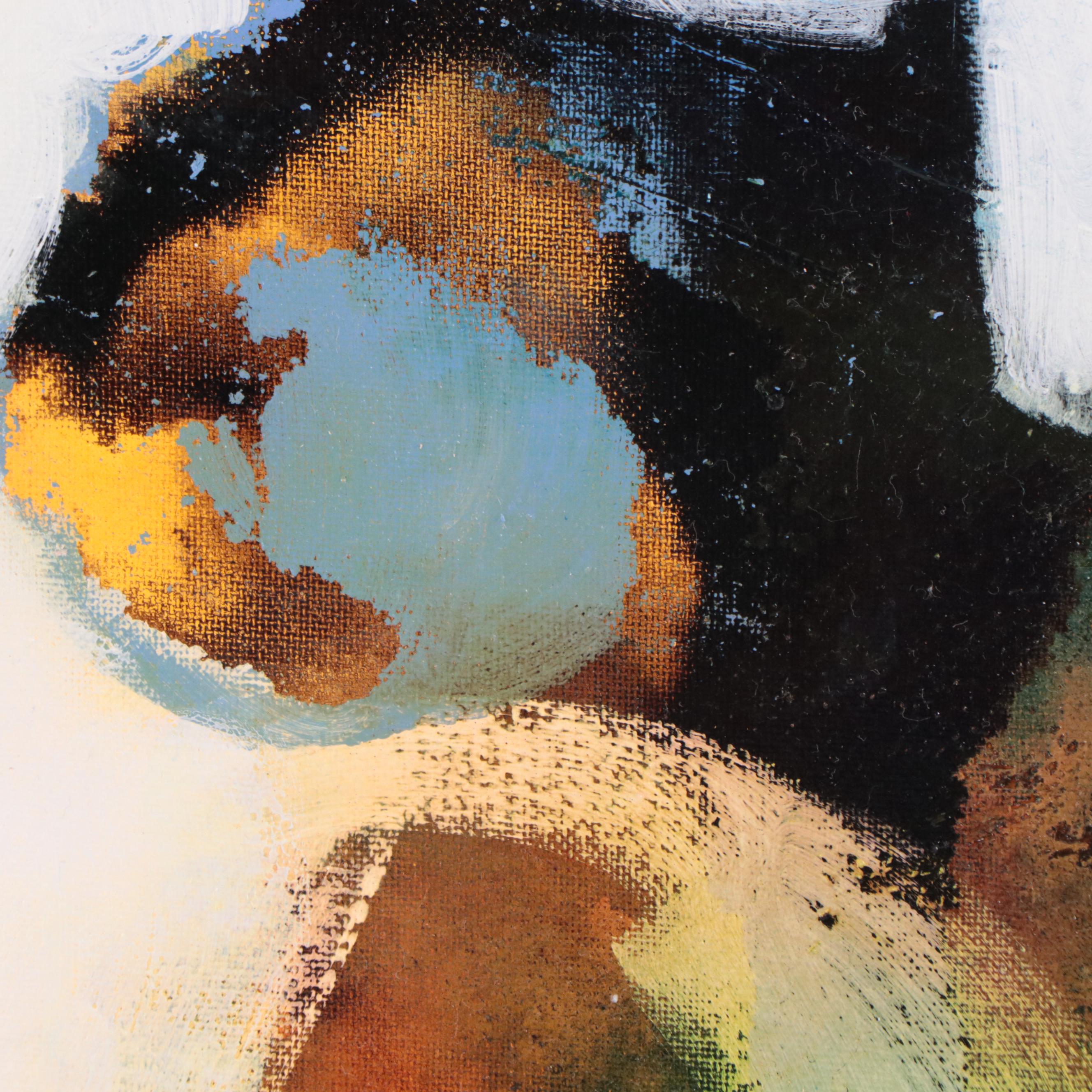 Milagros Pongo Mixed Media Painting "Avan Garnd," 21st Century