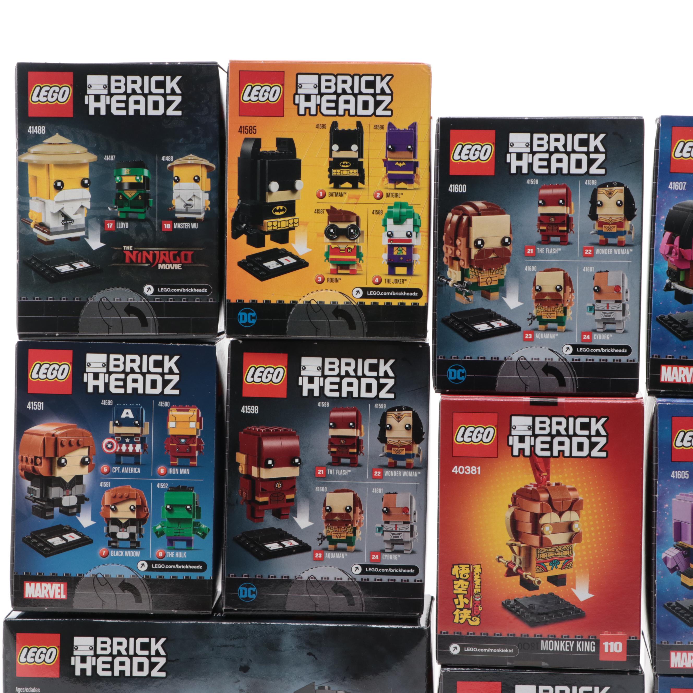 Avengers, Justice League, and More LEGO Brick Headz Figures