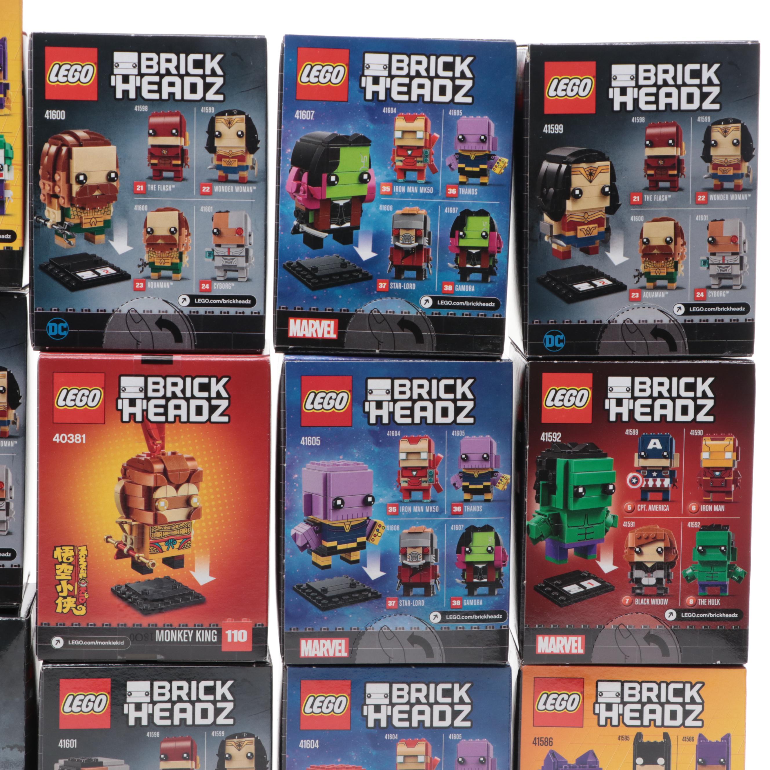 Avengers, Justice League, and More LEGO Brick Headz Figures