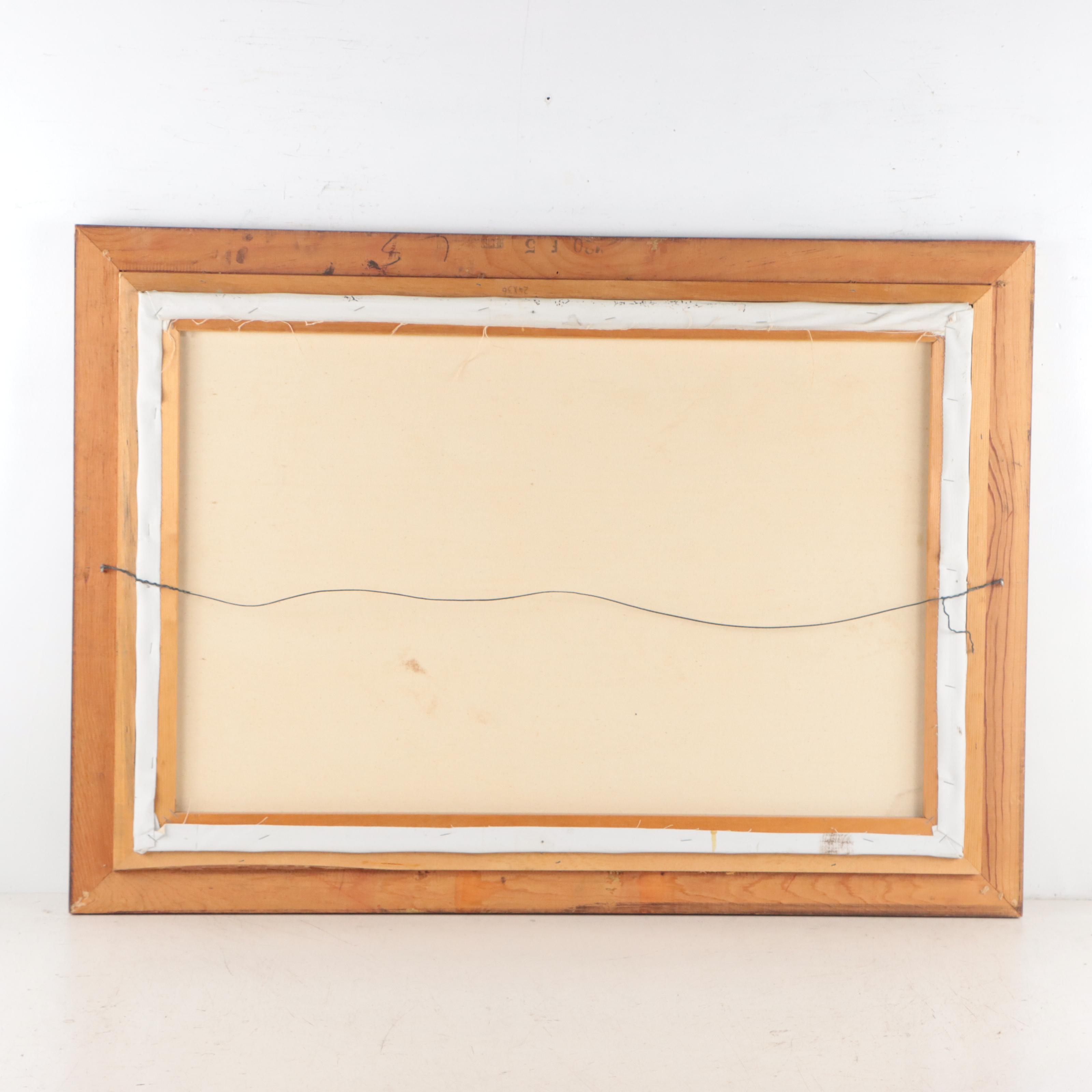 C. Marshall Oil Painting of Pastoral Landscape