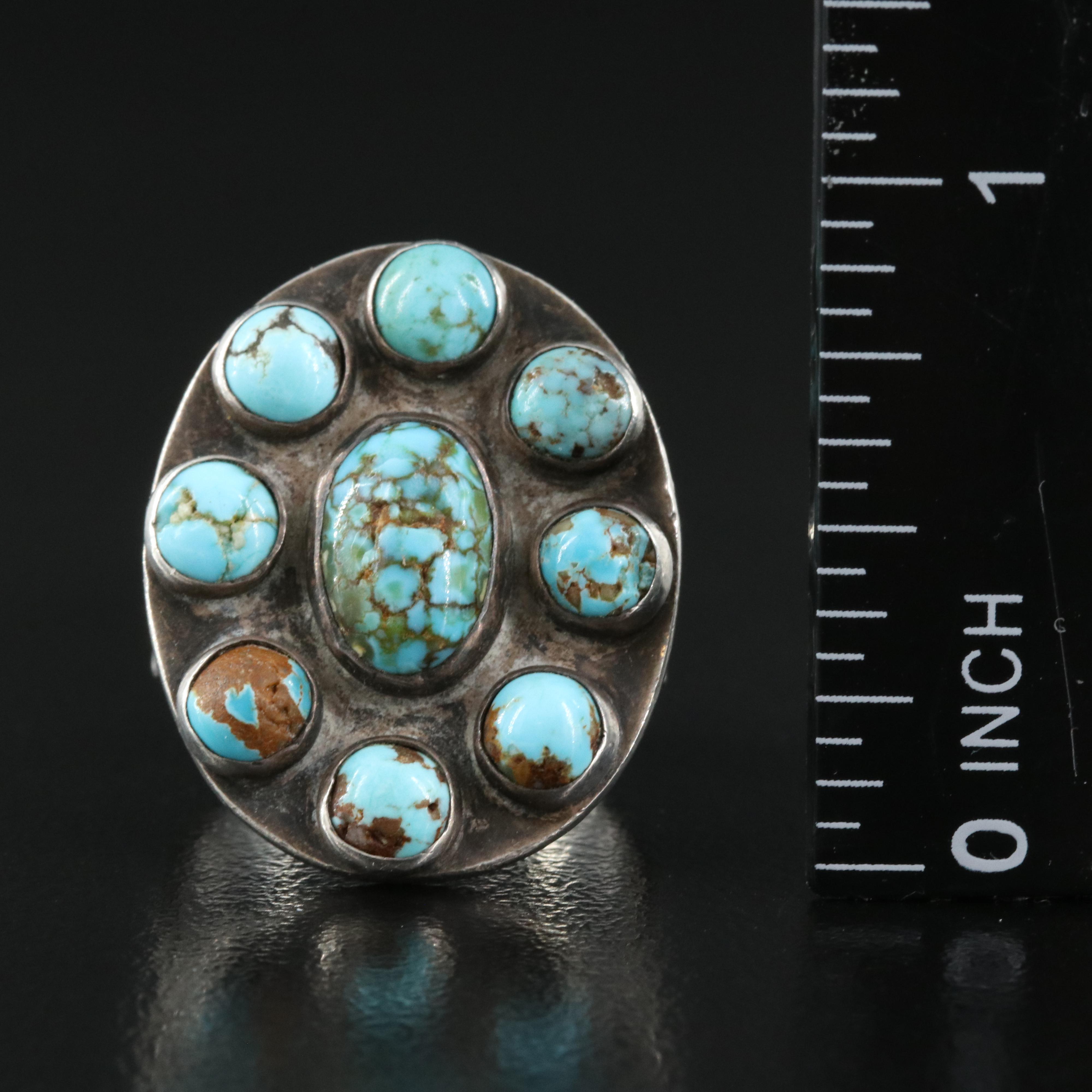 Western Style Sterling Turquoise Ring
