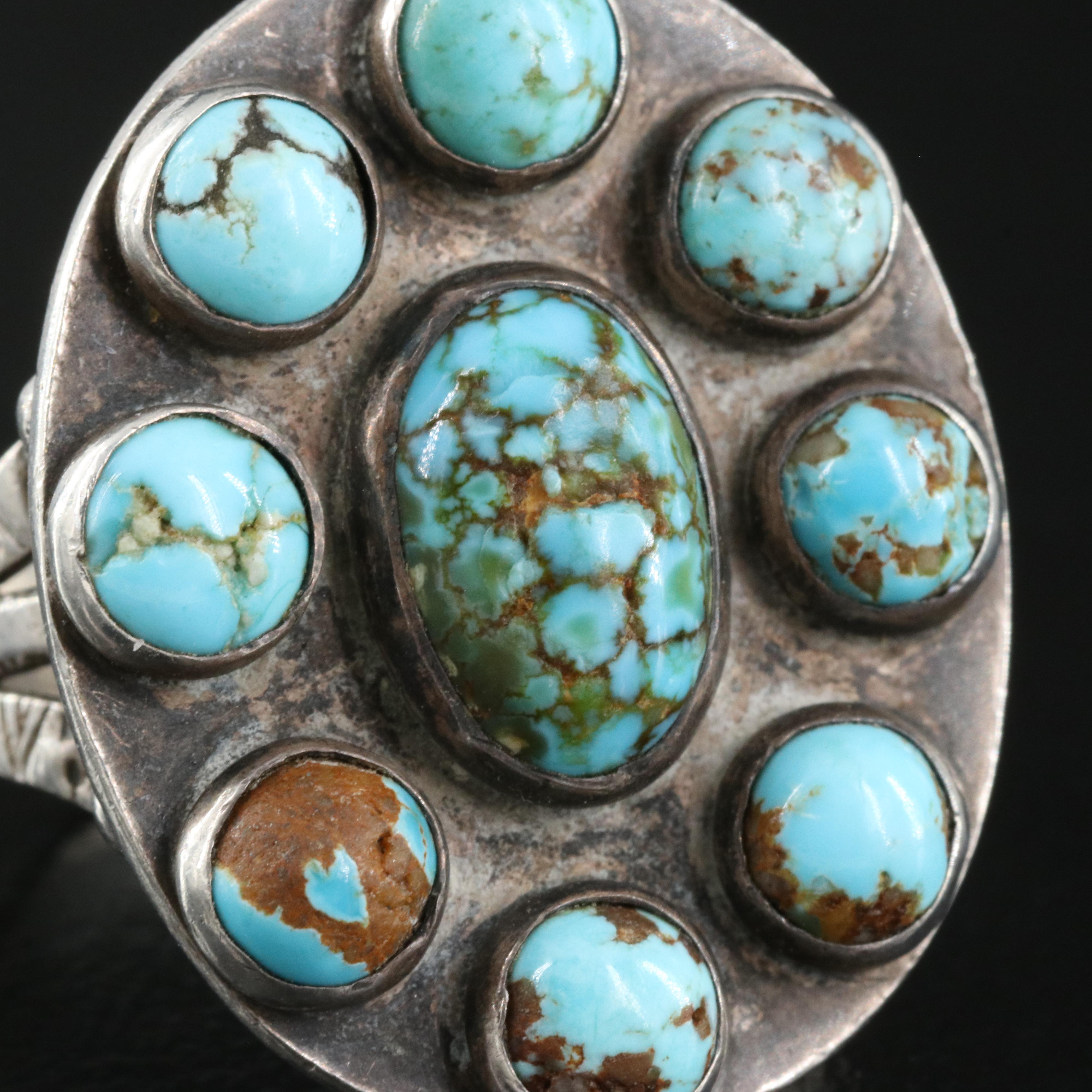 Western Style Sterling Turquoise Ring