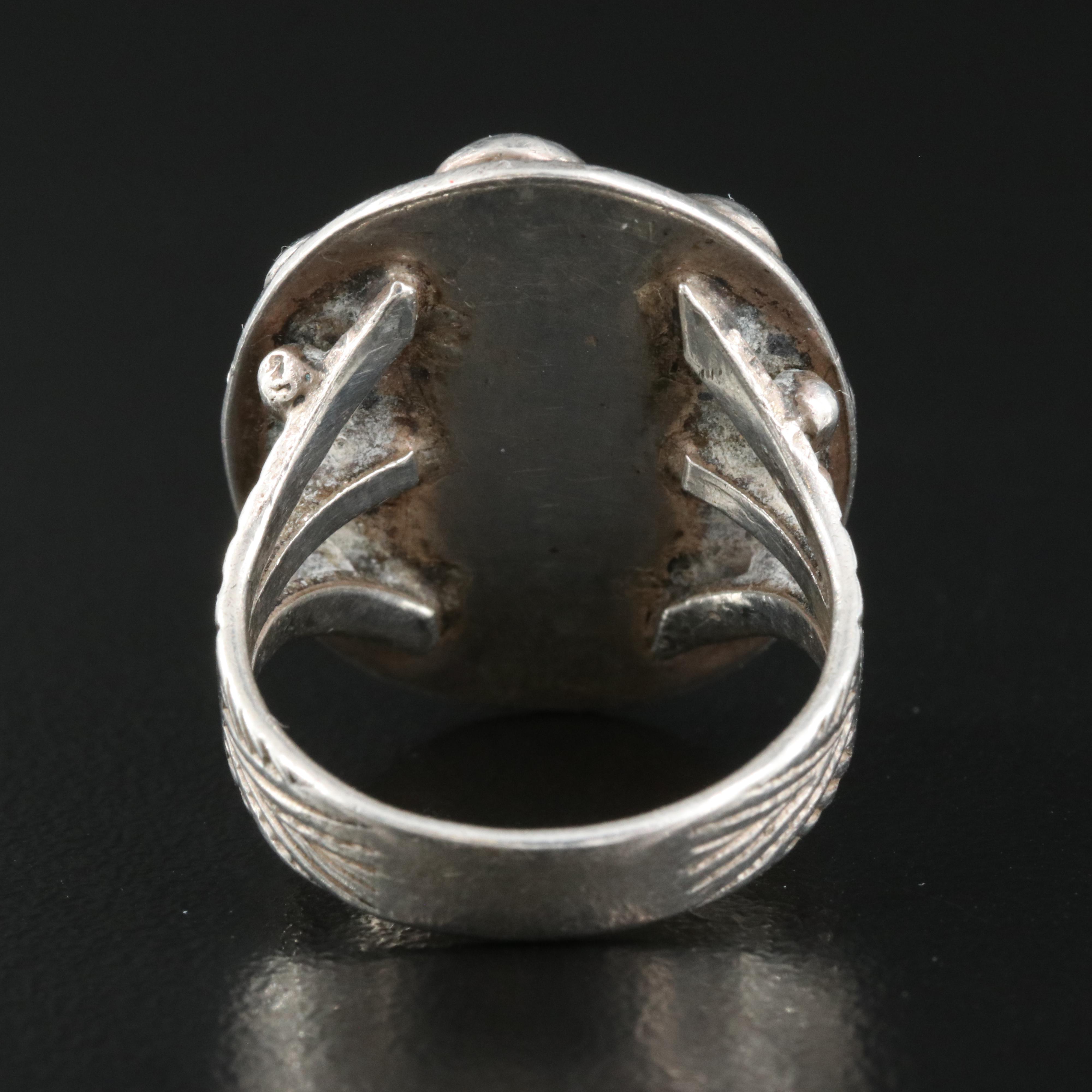 Western Style Sterling Turquoise Ring