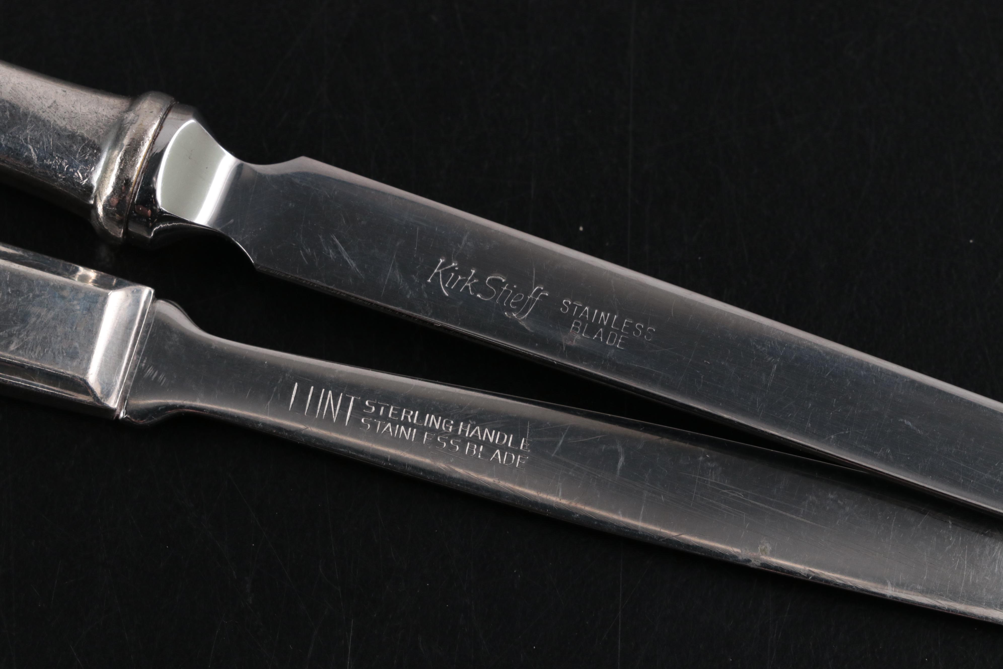 Christofle and Other Letter Openers with Sterling and Brass Bell and Boxes