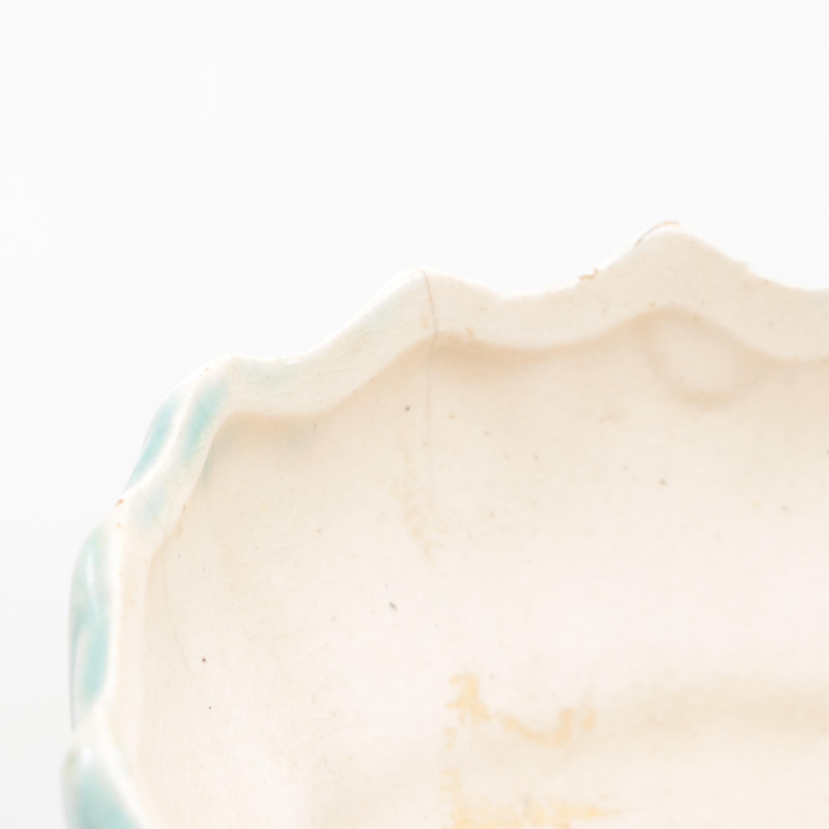 Pair of Continental European Barbotine Majolica Handled Vases, Early 20th C.