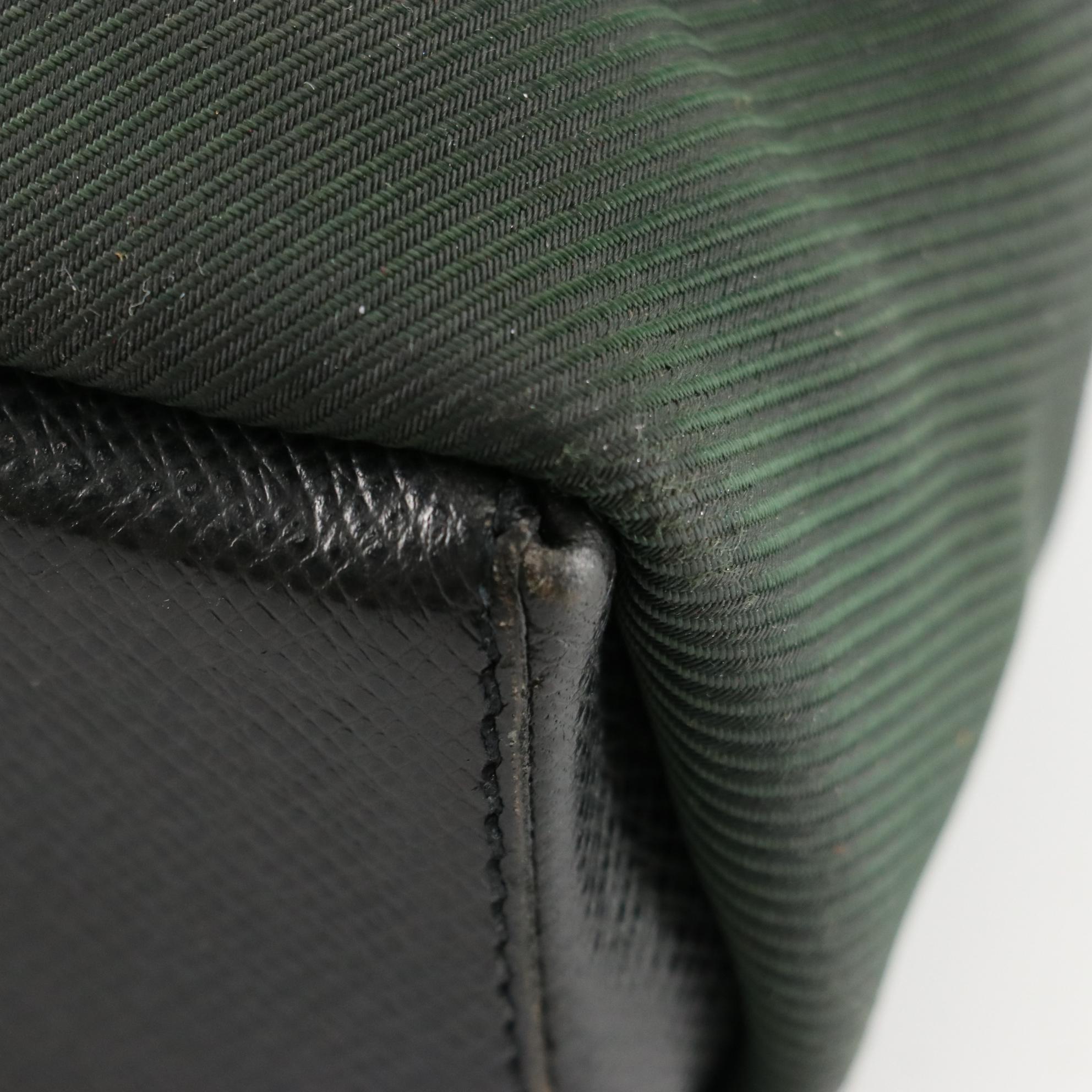 Louis Vuitton Sayan Messenger Bag in Épicéa Green Nylon and Black Taïga Leather