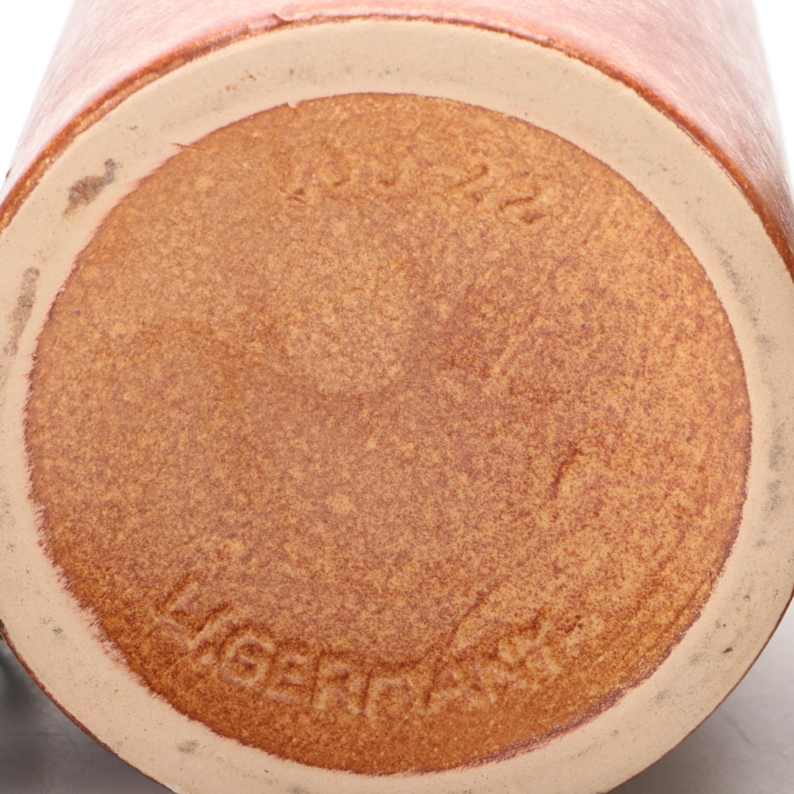 Roseville "Corinthian" Vase with Scheurich and Ruscha Vases