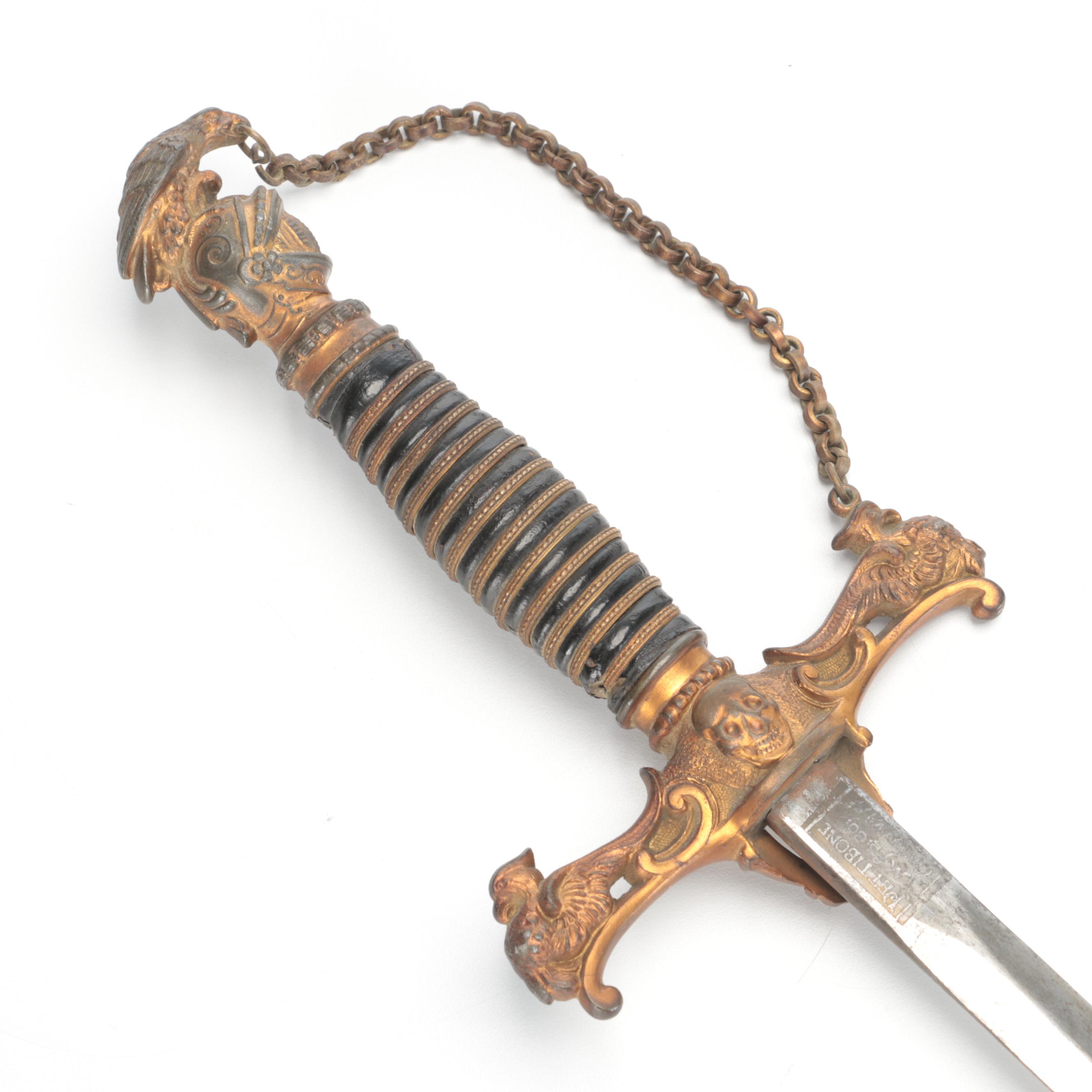 Masonic Knights Templar Ceremonial Sword and Sheath, Early 20th Century