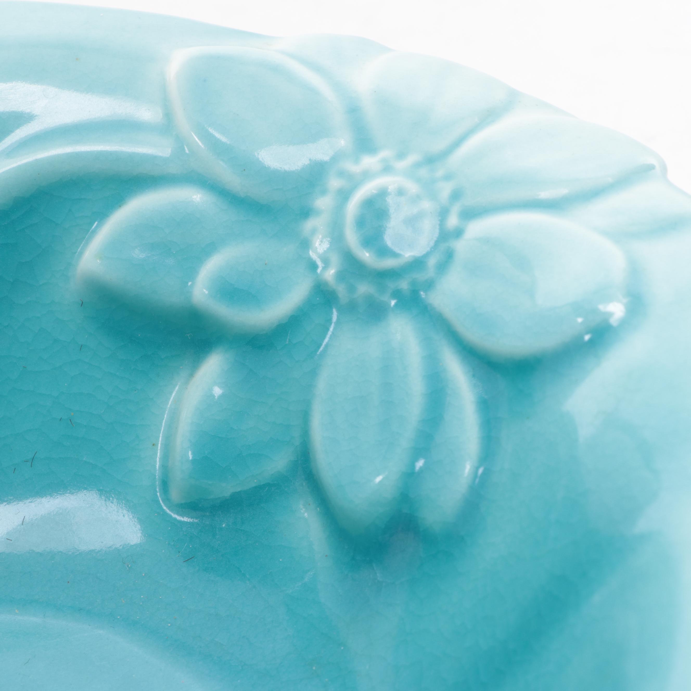Rookwood Pottery Turquoise Glazed Water Lily Bowl, 1947