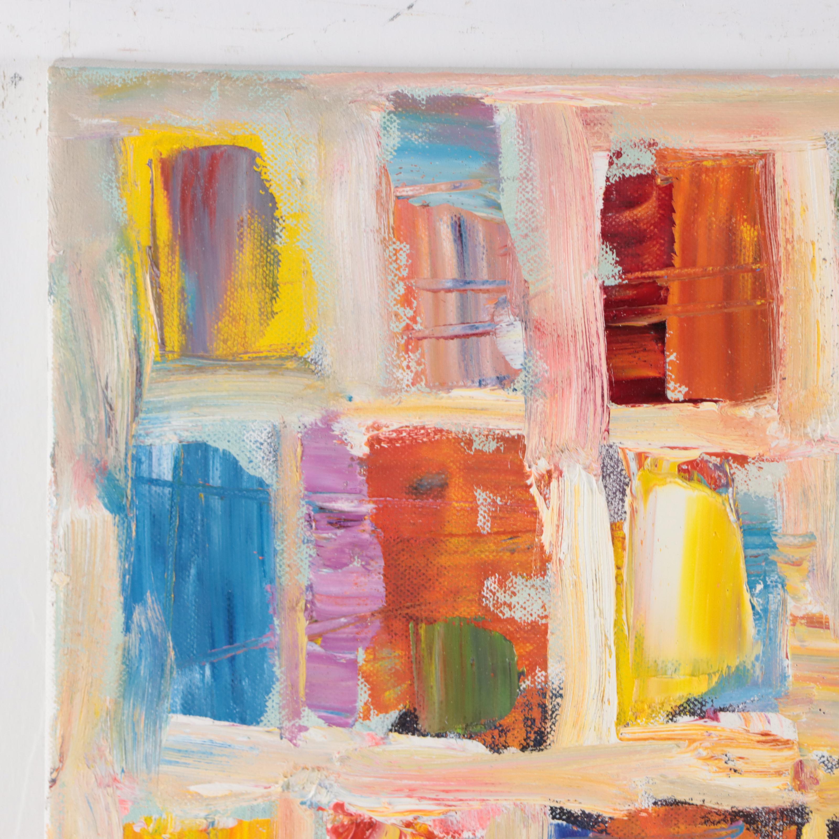 Leif Janek Abstract Oil Painting, 21st Century