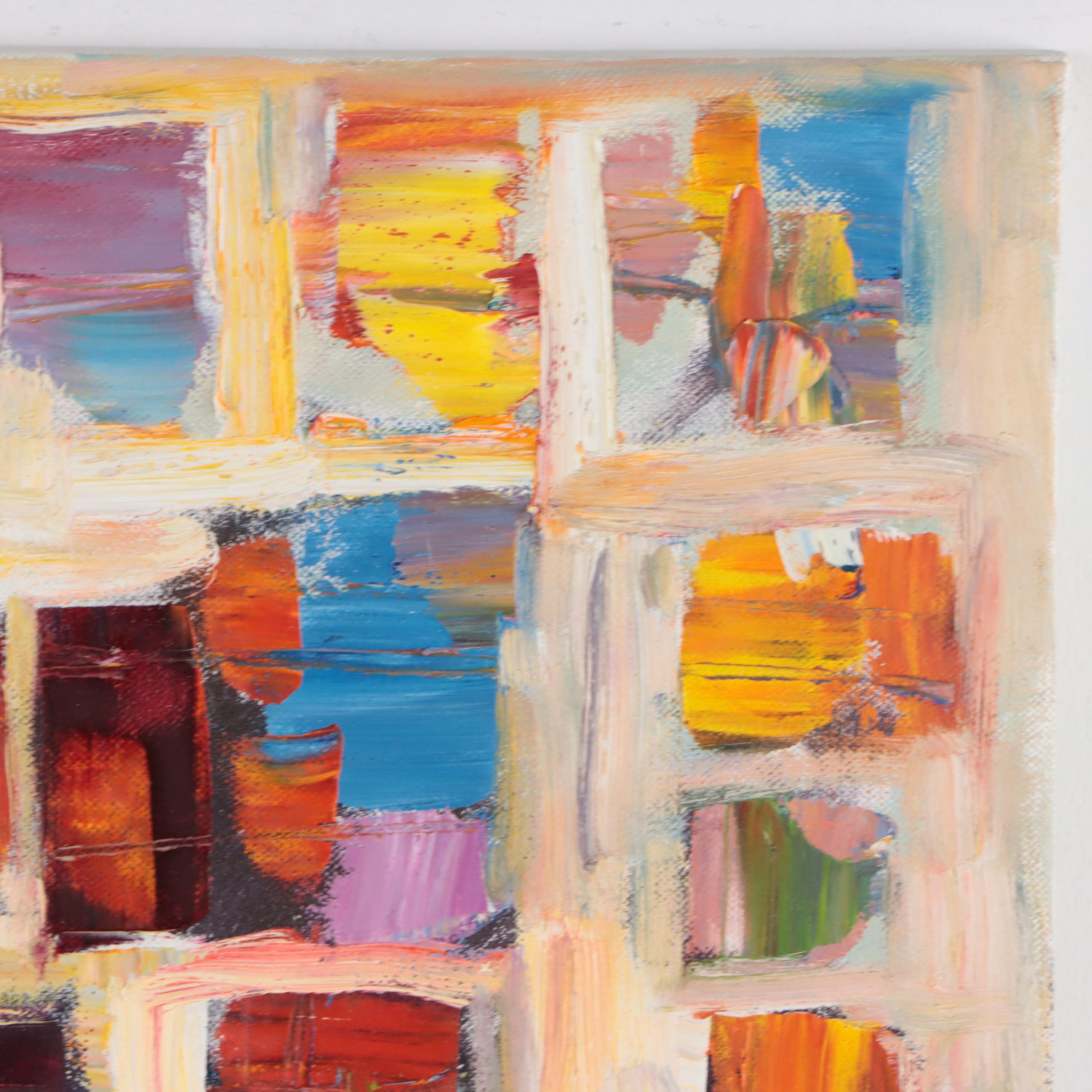 Leif Janek Abstract Oil Painting, 21st Century