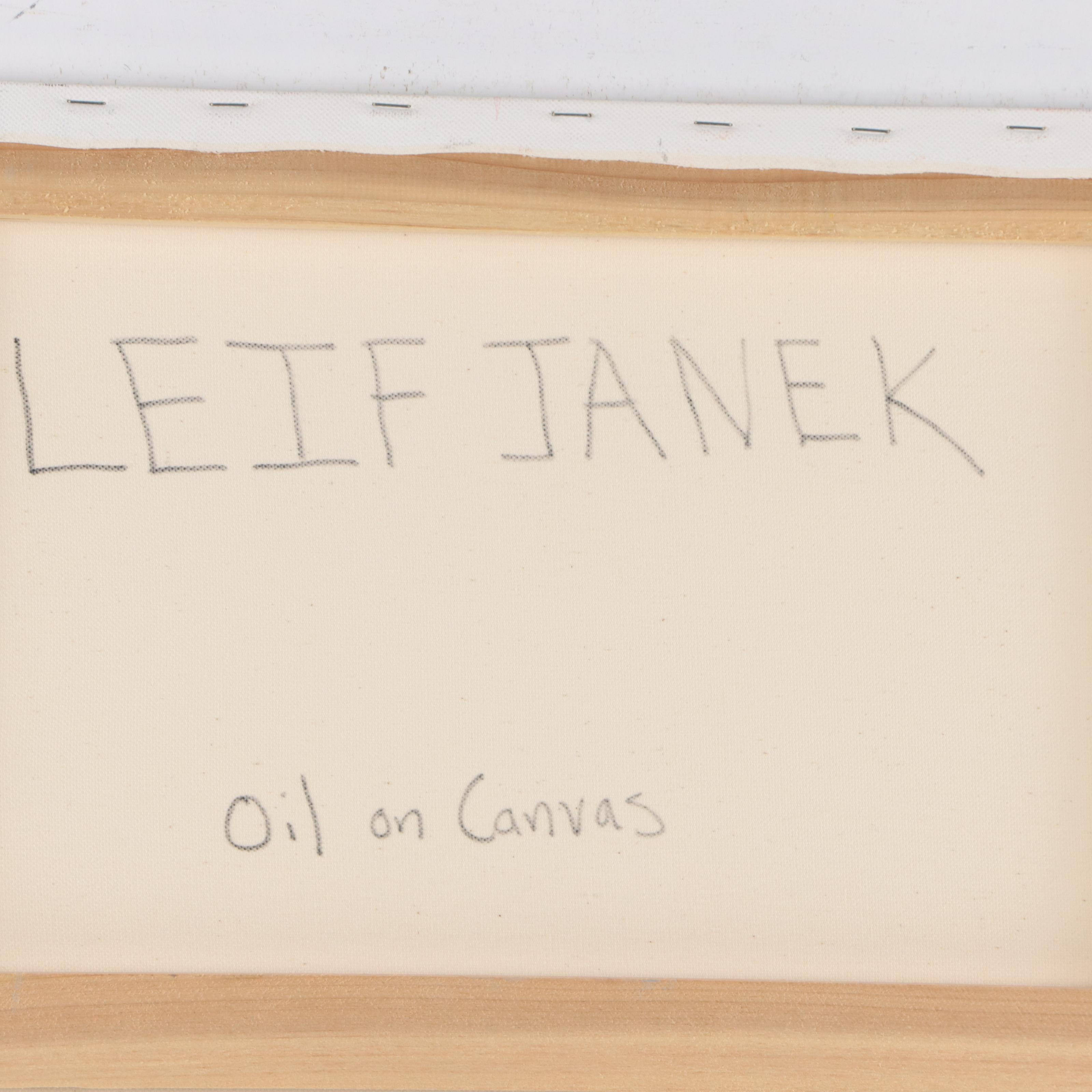 Leif Janek Abstract Oil Painting, 21st Century
