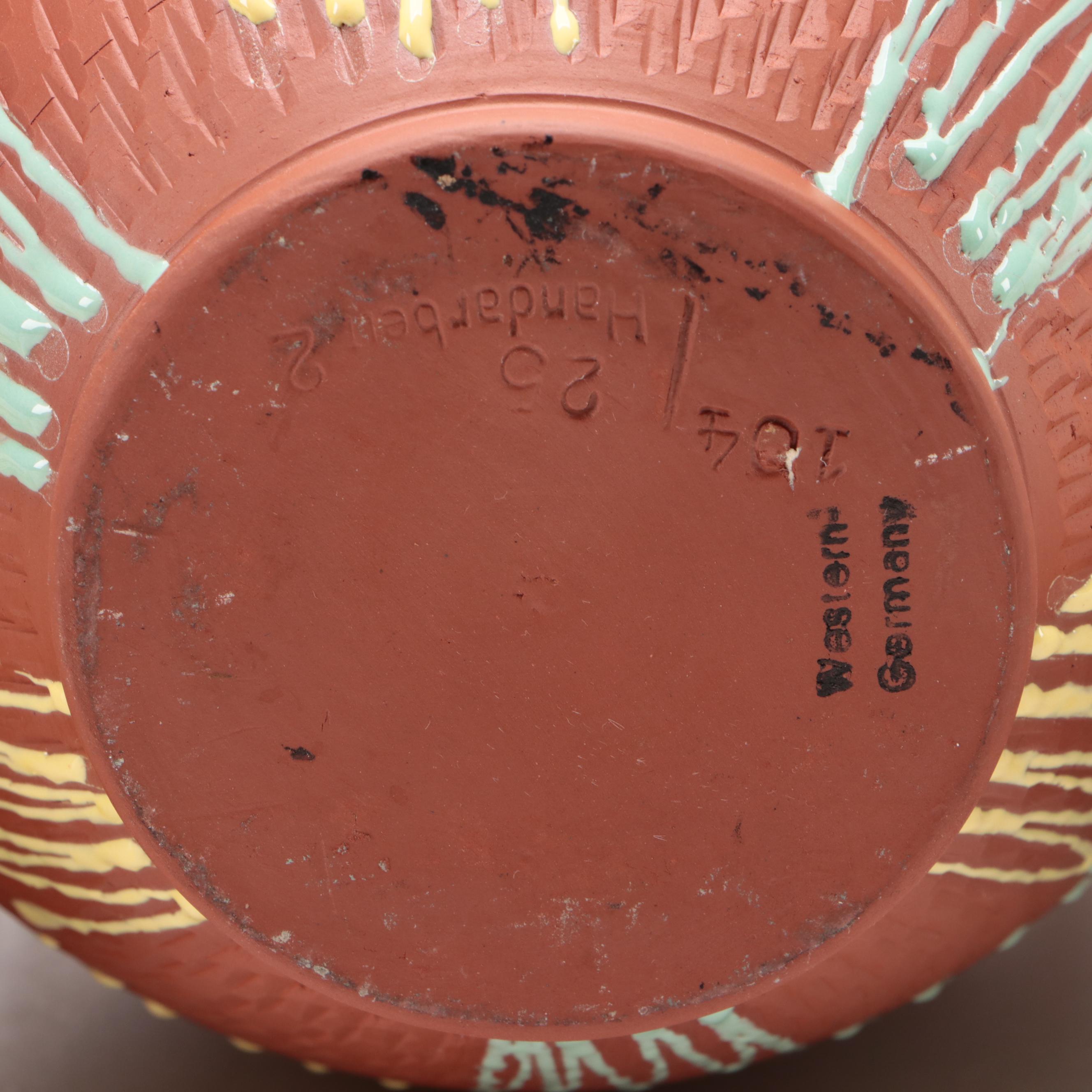 Scheurich Lava Glaze Flower Jug and Other West German Pottery