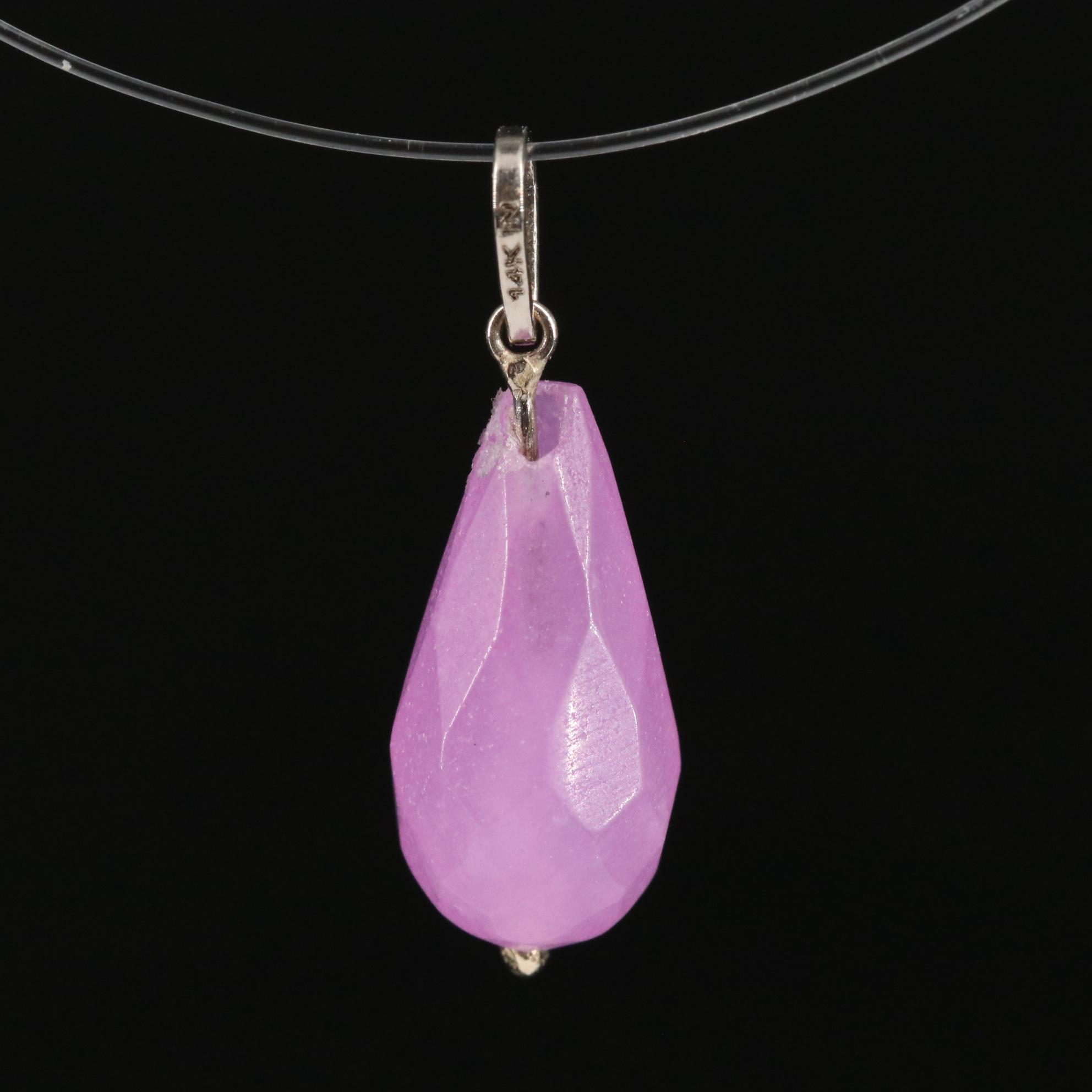 14K Quartzite Pendant