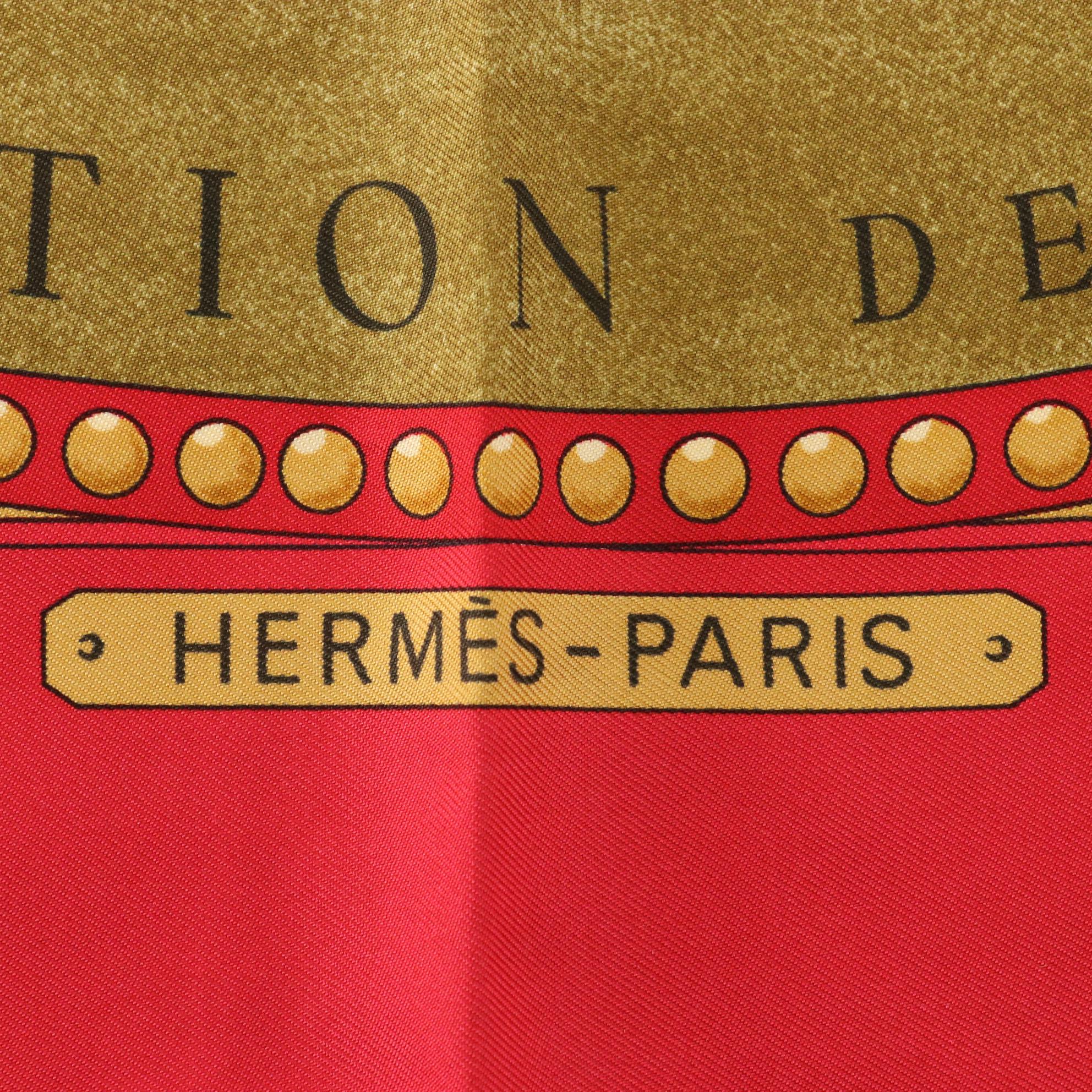 Hermès "Presentation des Chevaux" Scarf 90 in Silk Twill