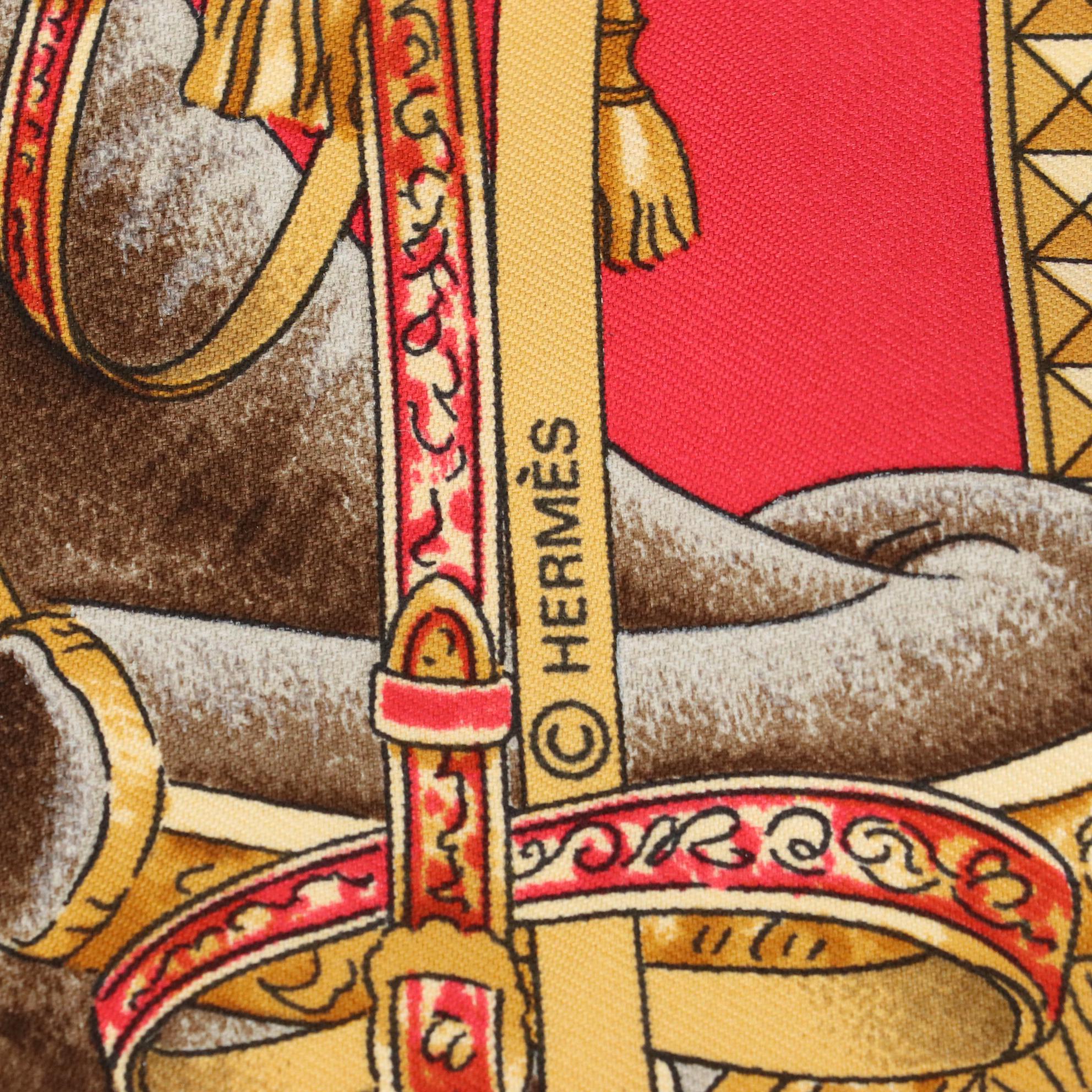 Hermès "Presentation des Chevaux" Scarf 90 in Silk Twill