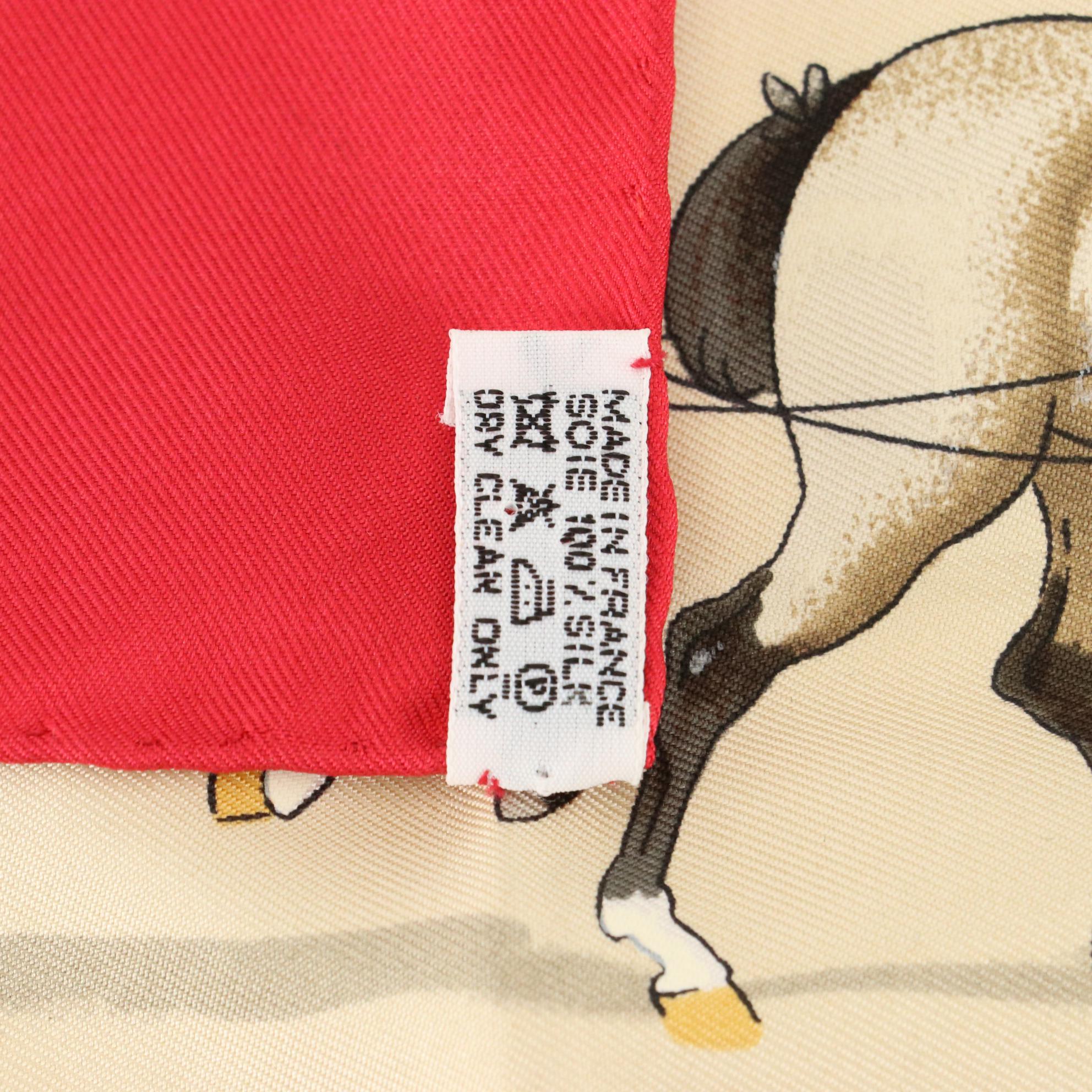 Hermès "Presentation des Chevaux" Scarf 90 in Silk Twill