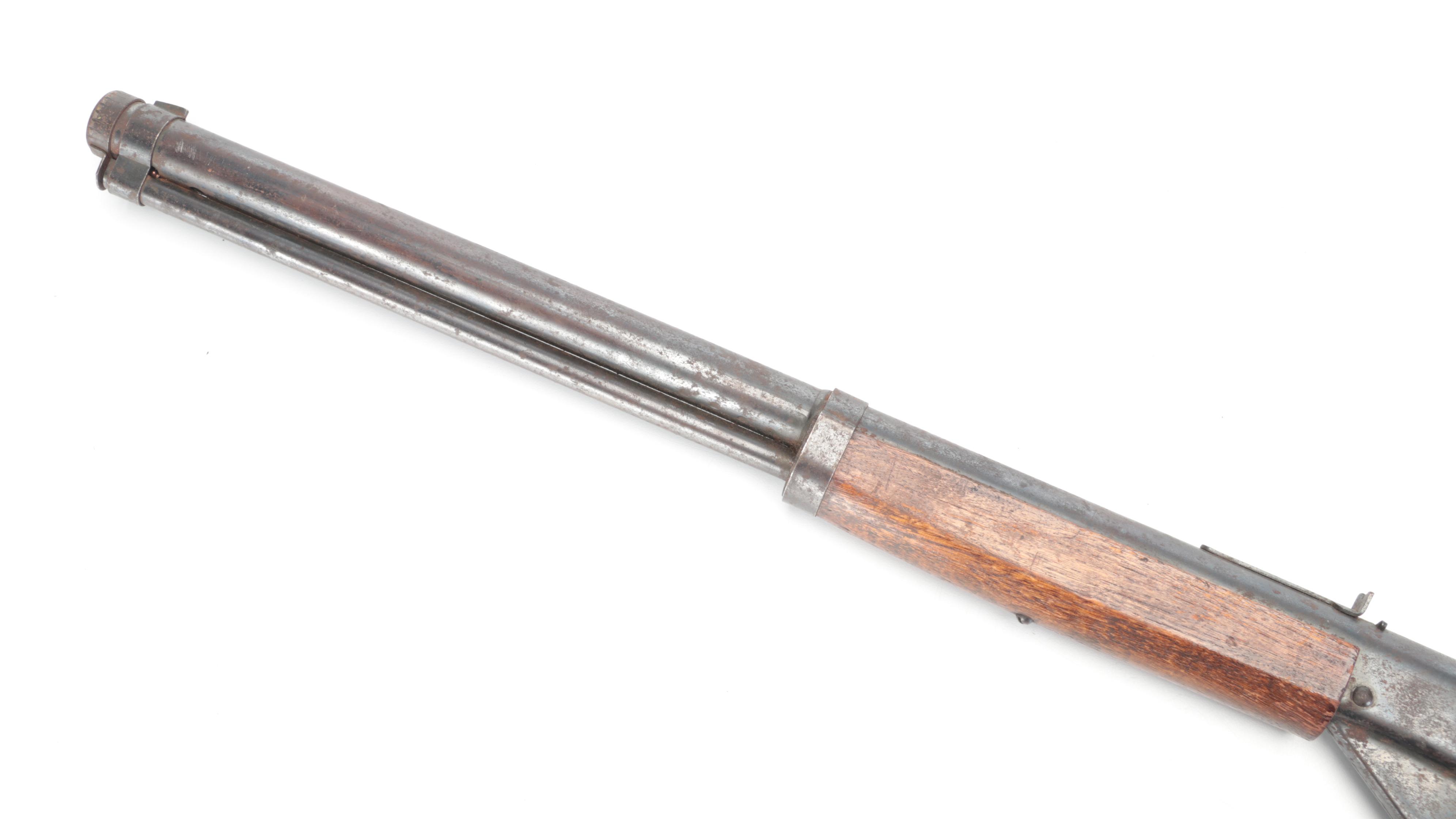 Daisy Red Ryder BB Air Rifle with Wooden Rack, Mid to Late 20th Century