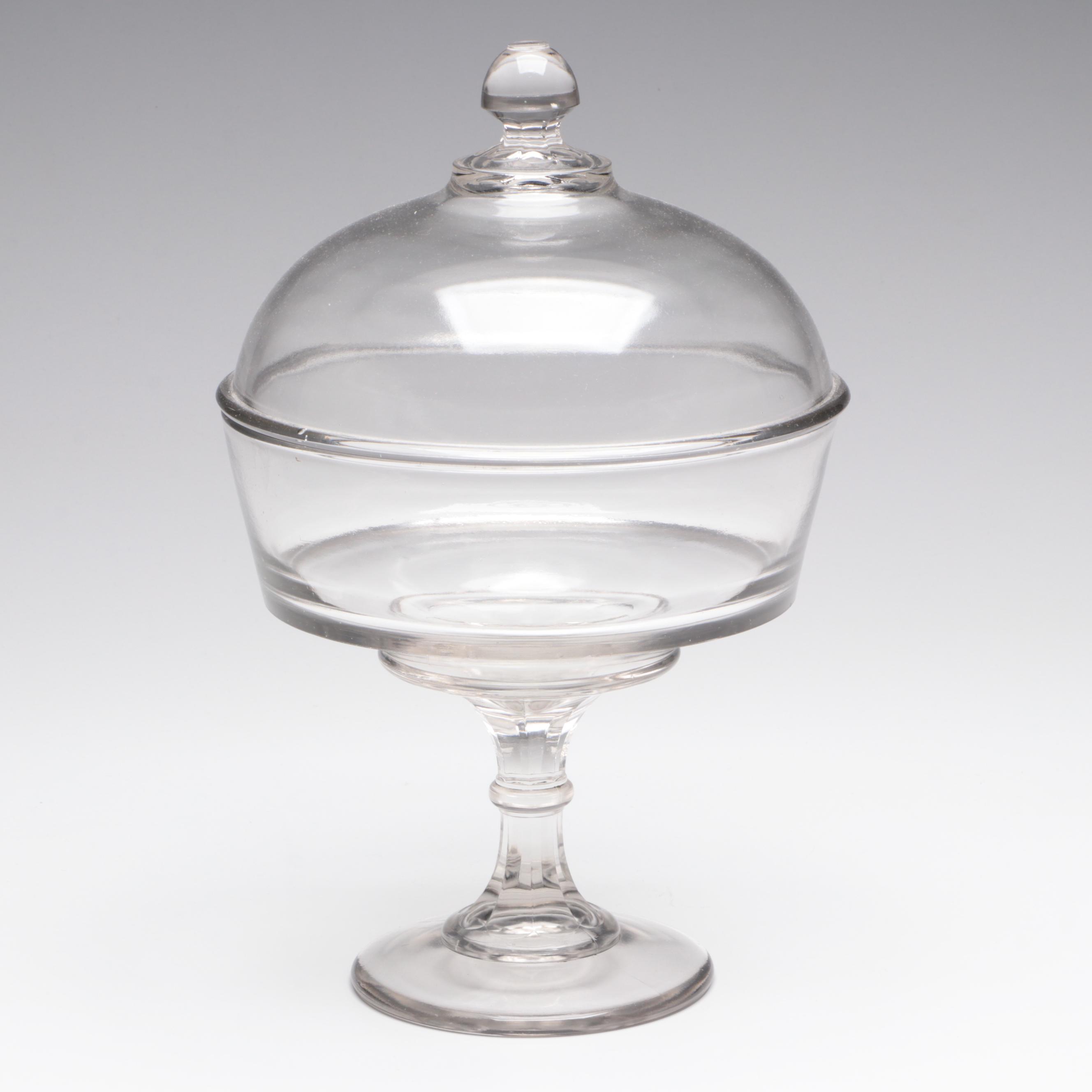 EAPG Compote with Nippon Vase and Other Tableware