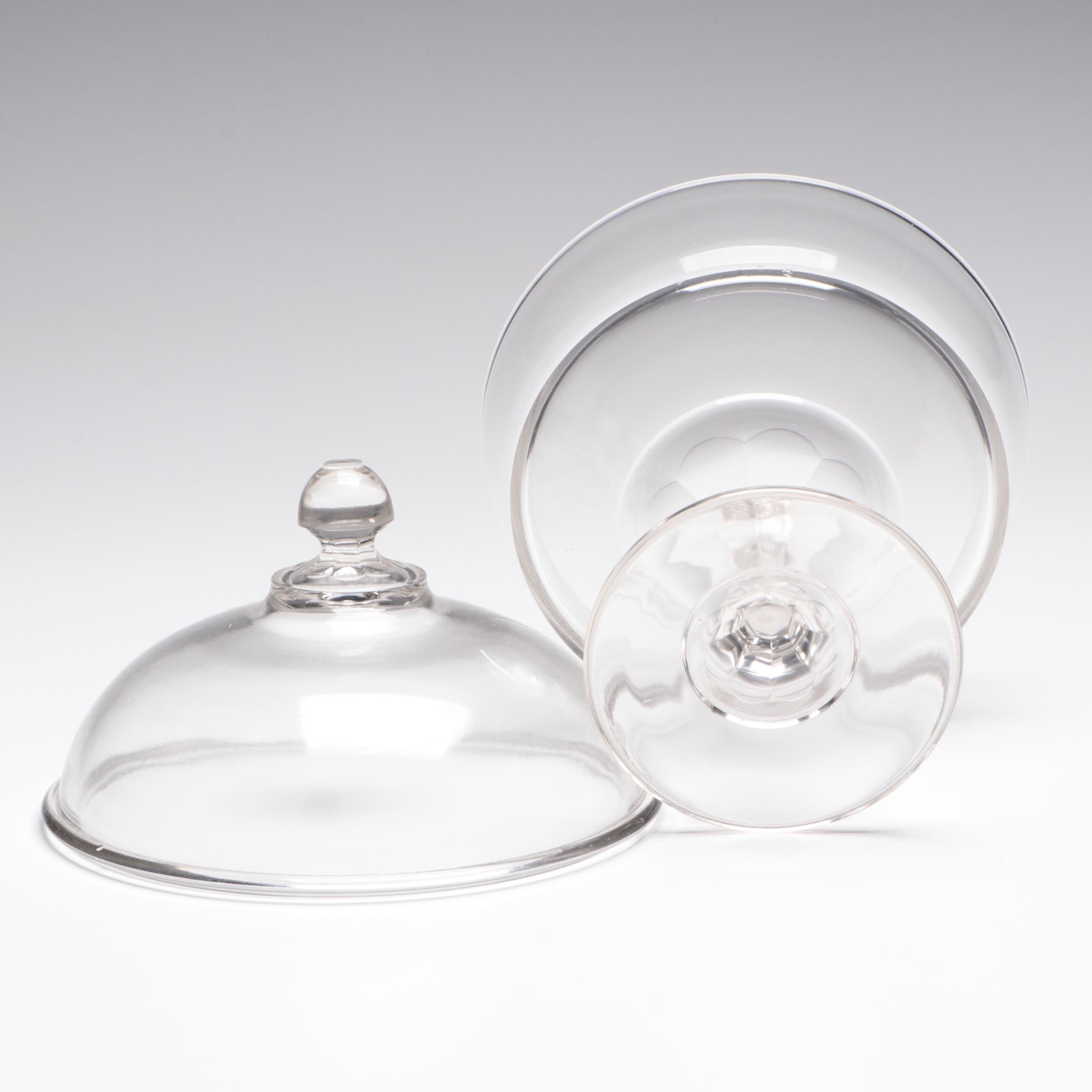 EAPG Compote with Nippon Vase and Other Tableware