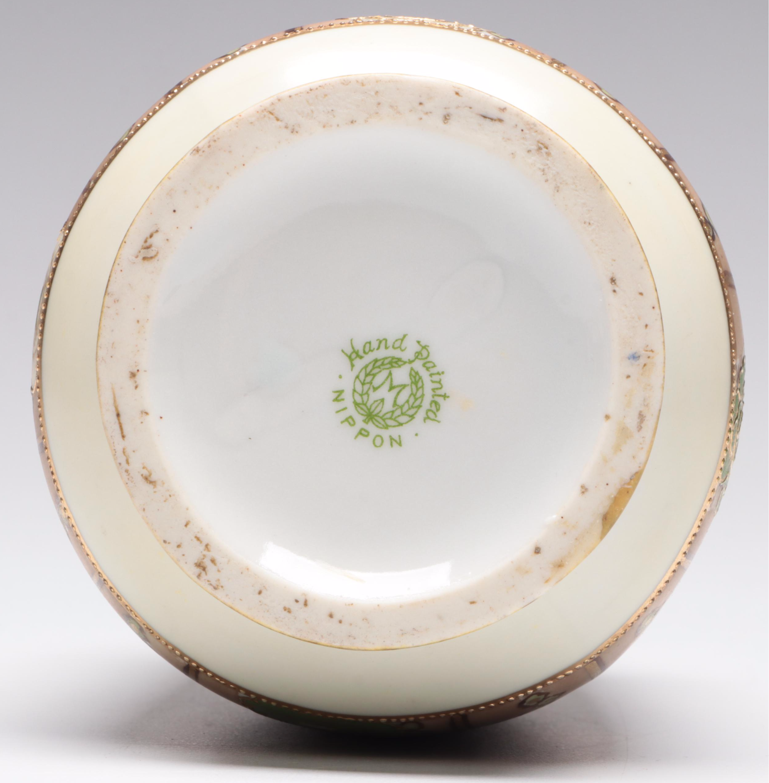 EAPG Compote with Nippon Vase and Other Tableware