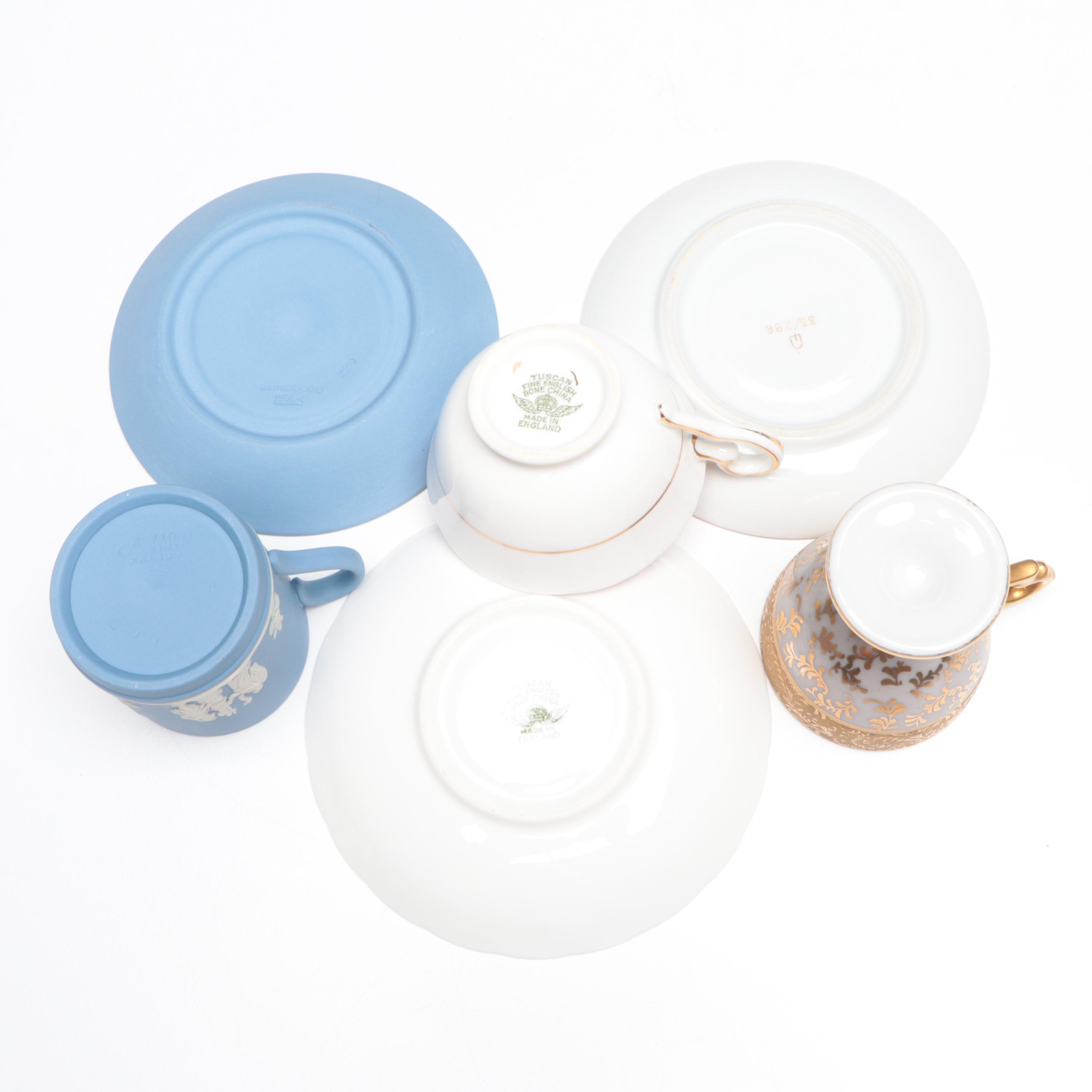 EAPG Compote with Nippon Vase and Other Tableware